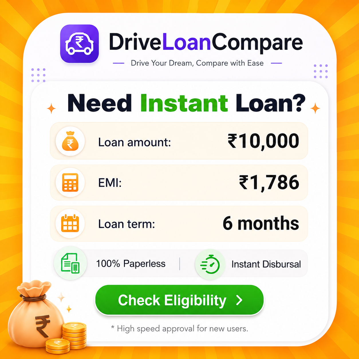 Personal finance 32-24101501 Facebook ad: DriveLoanCompare