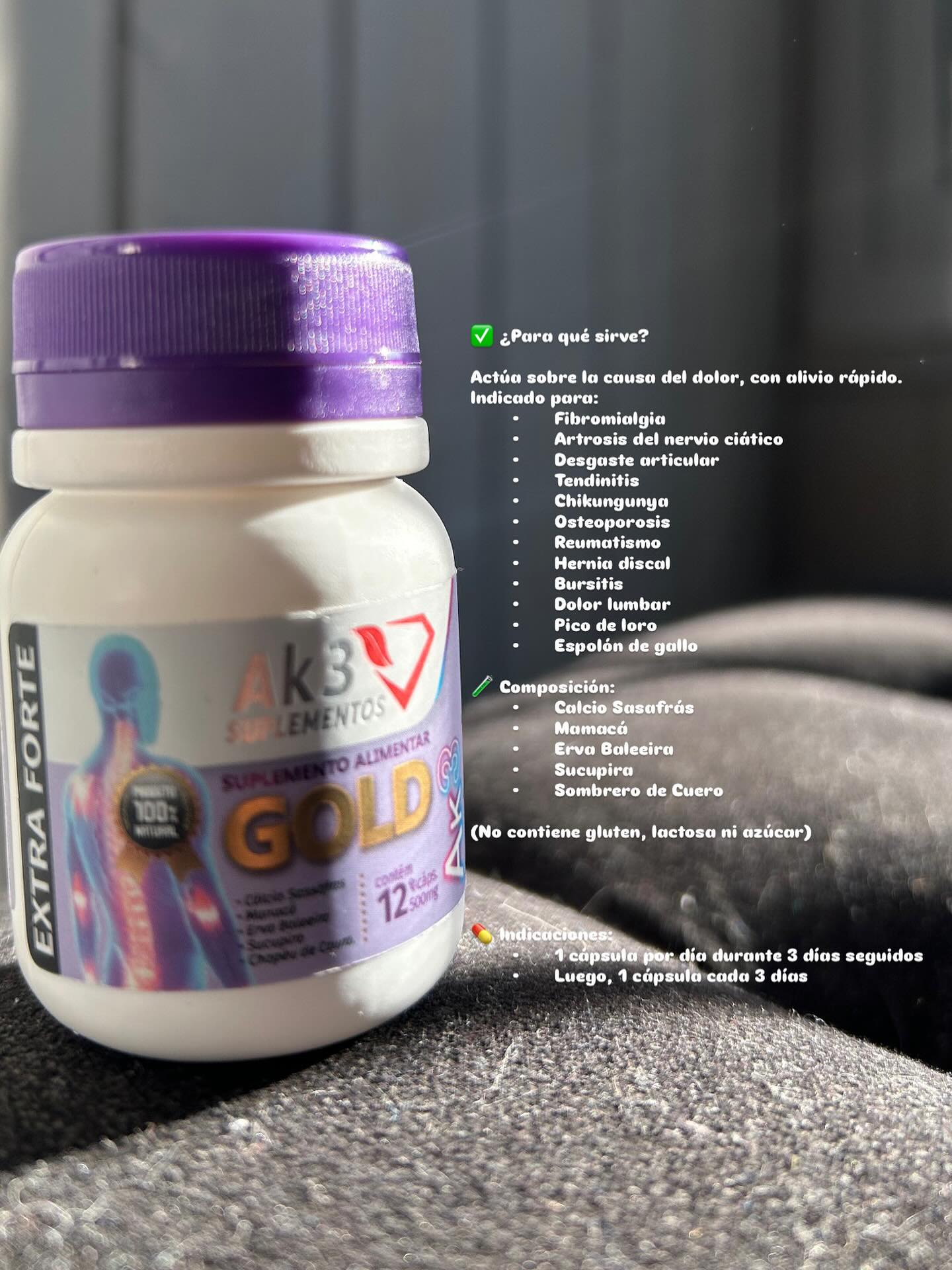 Suplementos Revive Ak3 Facebook ad: GOLD Ak3 Extra Fuerte!