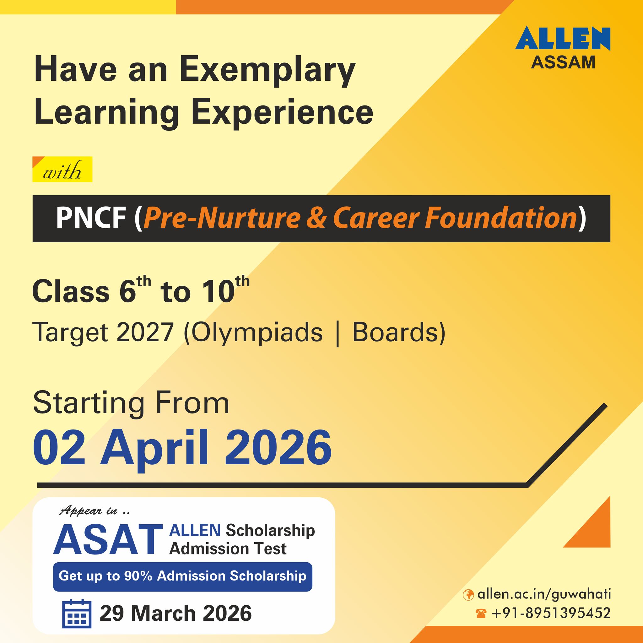 ALLEN Assam Facebook ad: JEE & NEET Coaching Admission 2026 | Join ALLEN Classroom…
