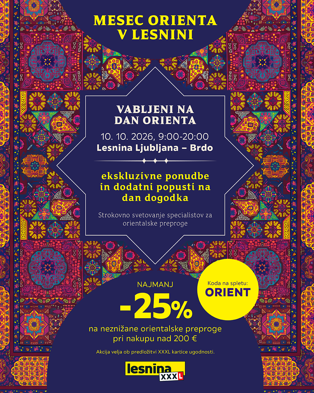 Lesnina XXXL Slovenija Facebook ad: Mesec orienta v Lesnini