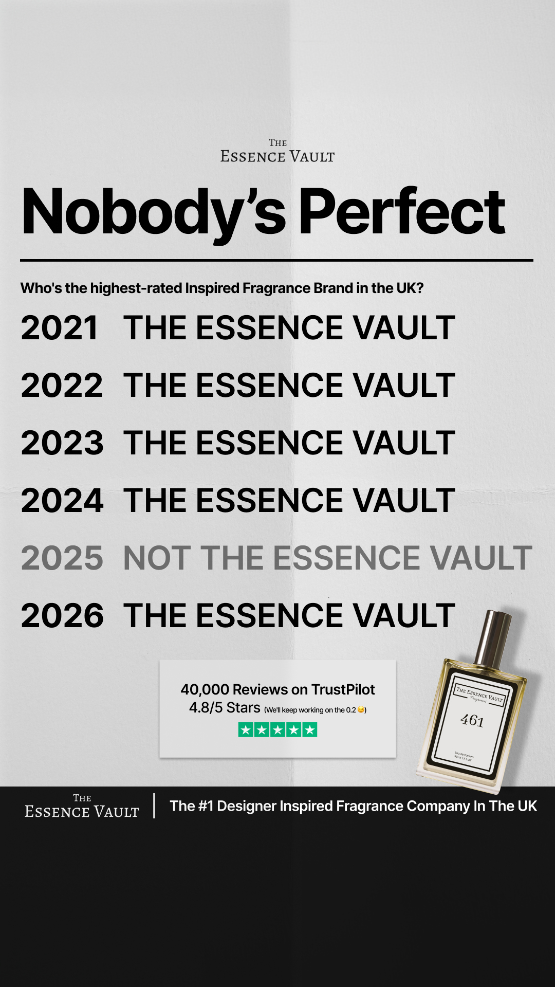 The Essence Vault Facebook ad
