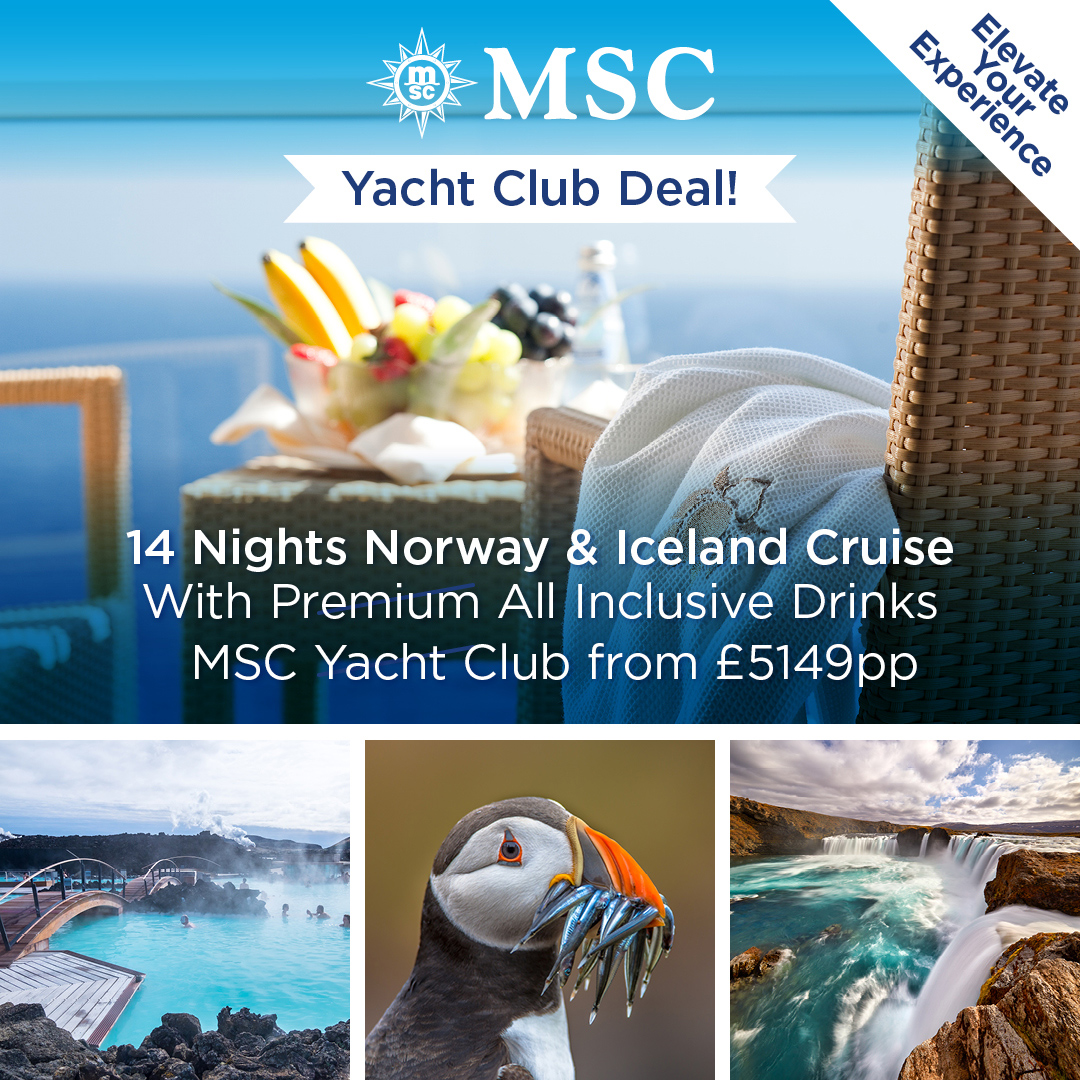 CruiseKings Facebook ad: YACHT CLUB DEAL! All-Inclusive Norwegian Fjords Cruise