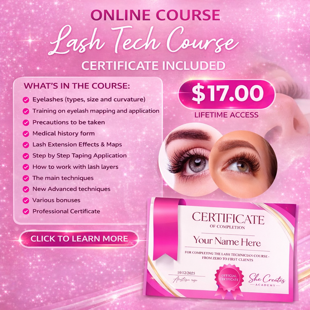 She Creates Academy Facebook ad: This Lash Course Is Only $17