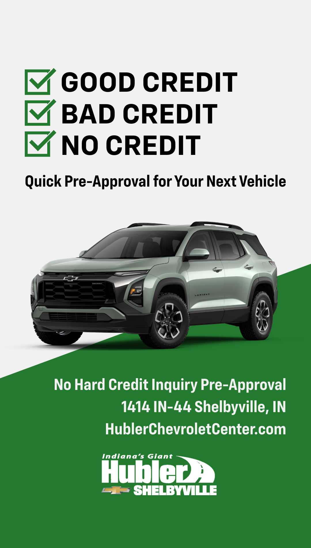 Hubler Chevrolet Center Facebook ad from Sep 3, 2025