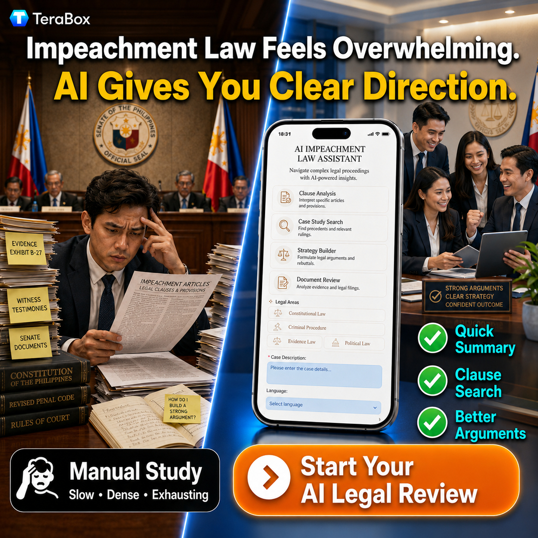 TeraBox.ai Facebook ad: Gabay sa Batas ng Impeachment