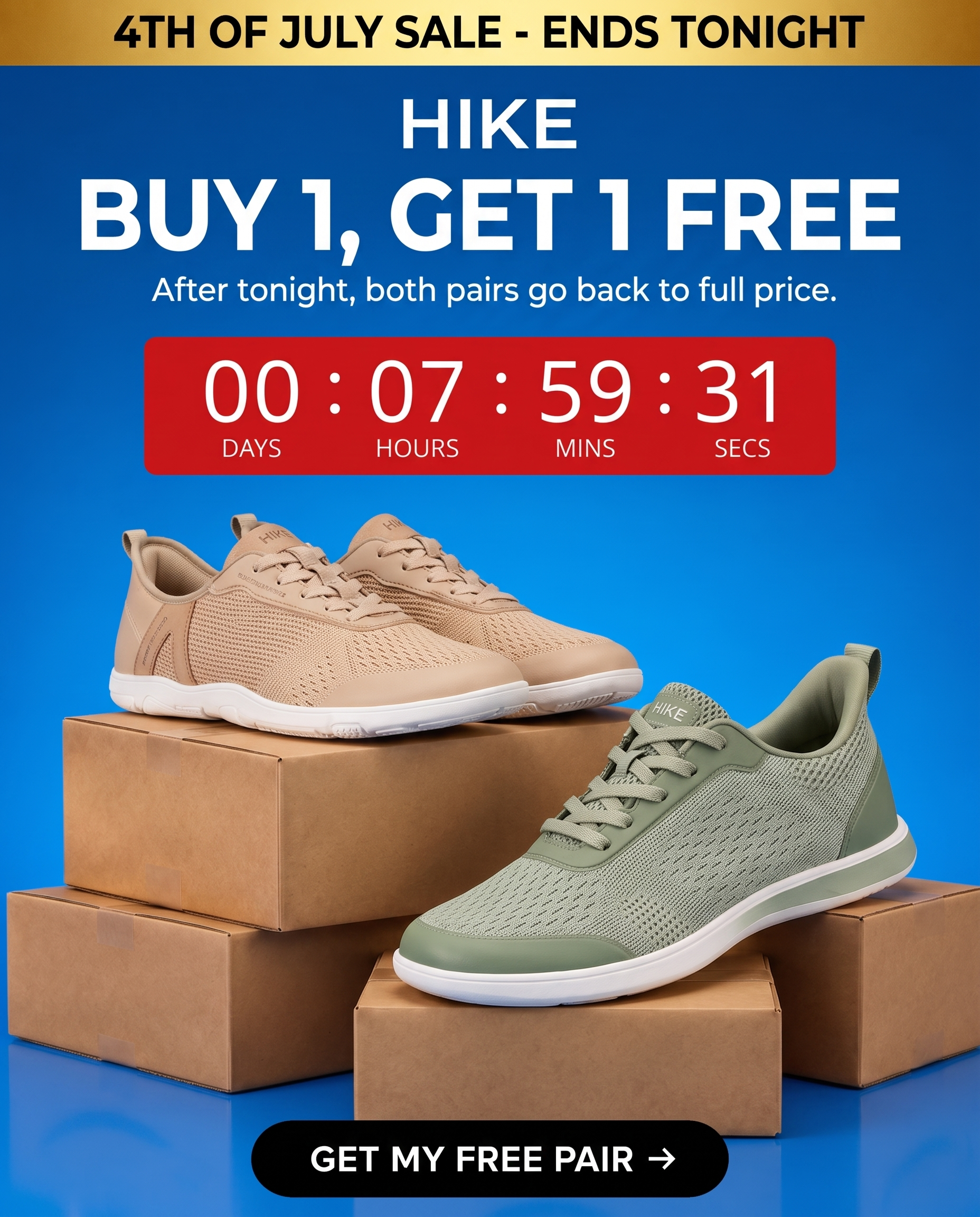 HIKE Footwear Facebook ad