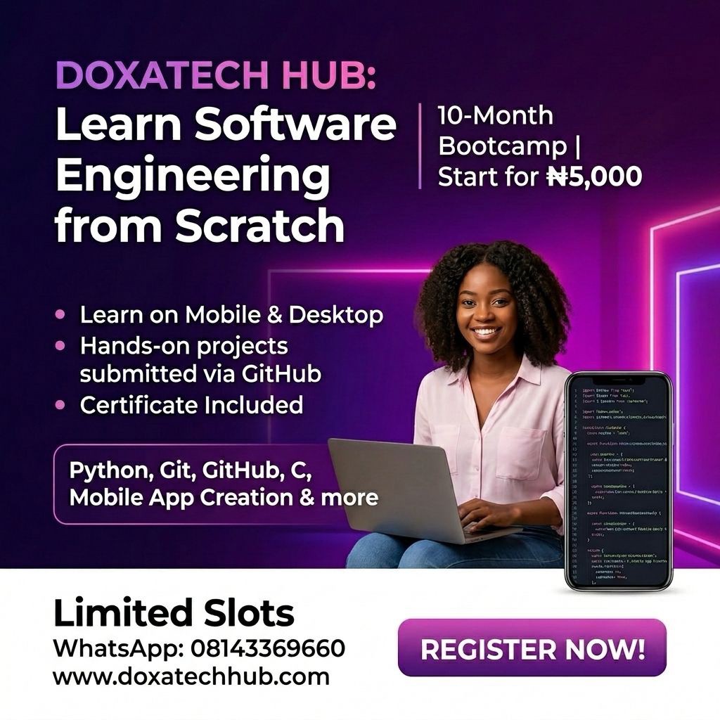 Doxatech Hub Facebook ad: WANT TO BREAK INTO TECH?