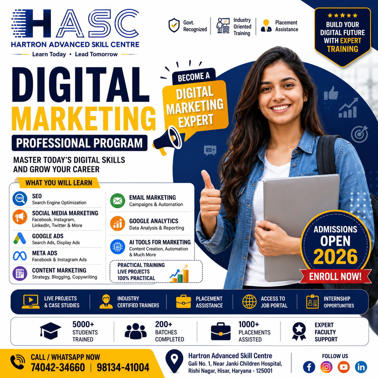 Hartron Advance Skill Centre Facebook ad