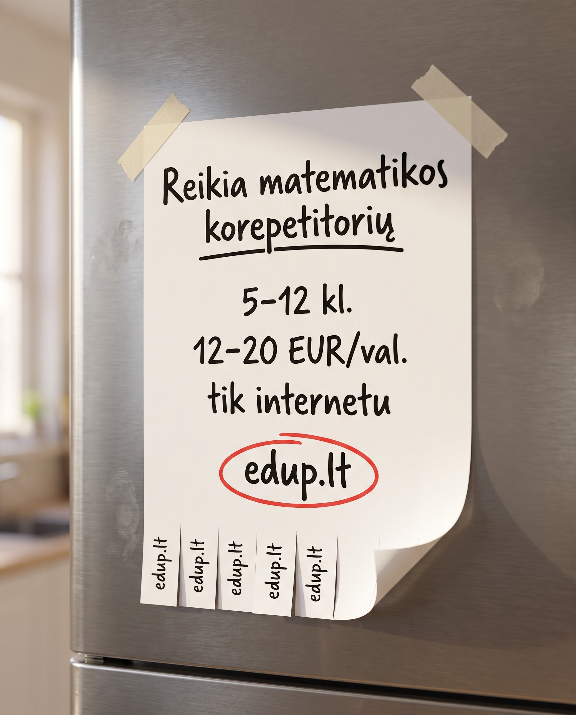 EdUp - pažangus papildomas mokymas Facebook ad from Jul 27, 2026