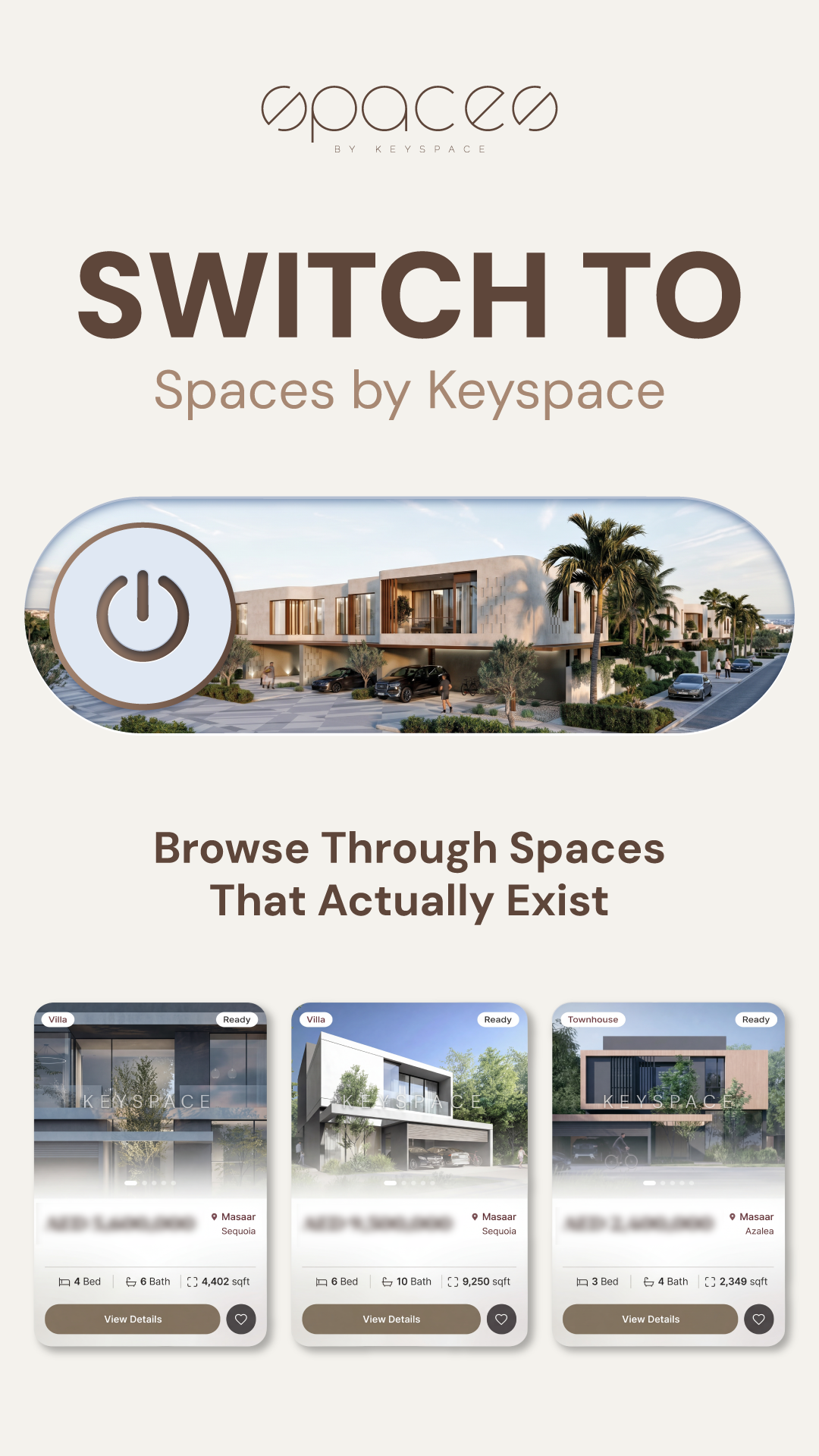 Keyspace Realty Facebook ad: Less Searching. More Finding.