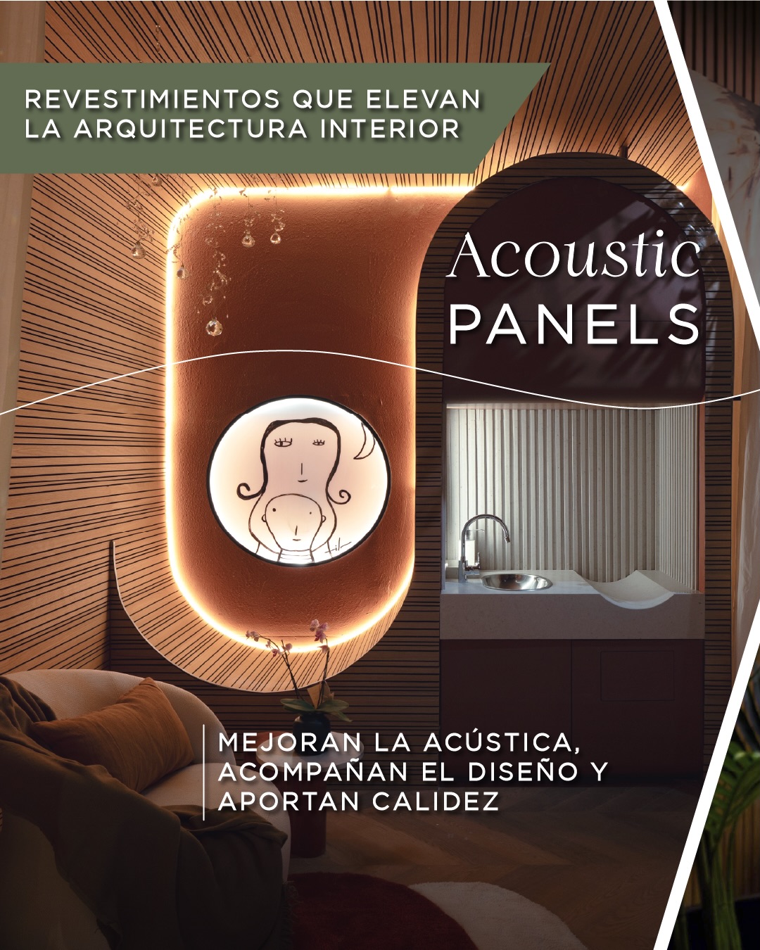 Patagonia Flooring Facebook ad: Los Acoustic Panels de Patagonia Flooring elevan la…