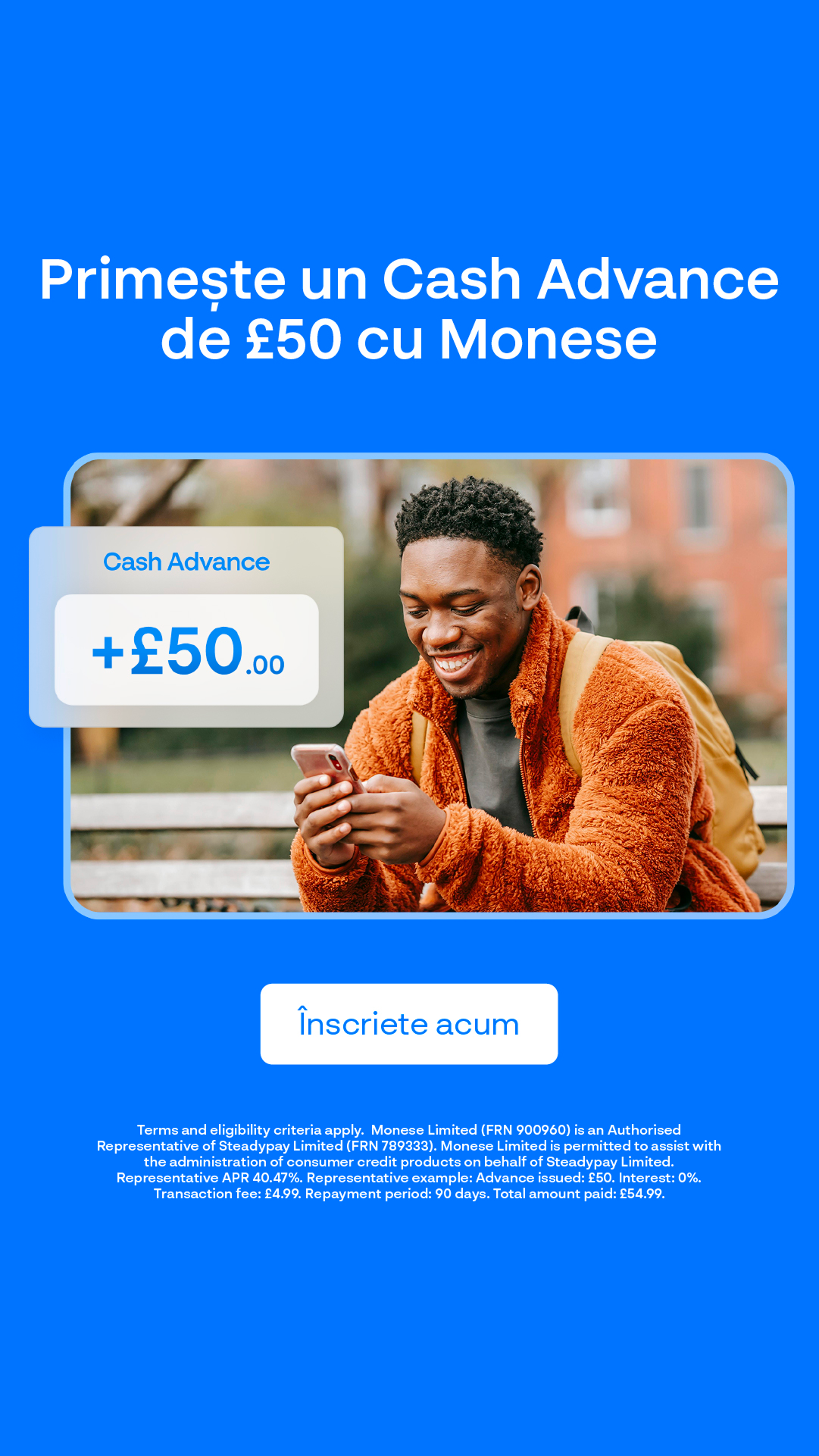 Monese Facebook ad