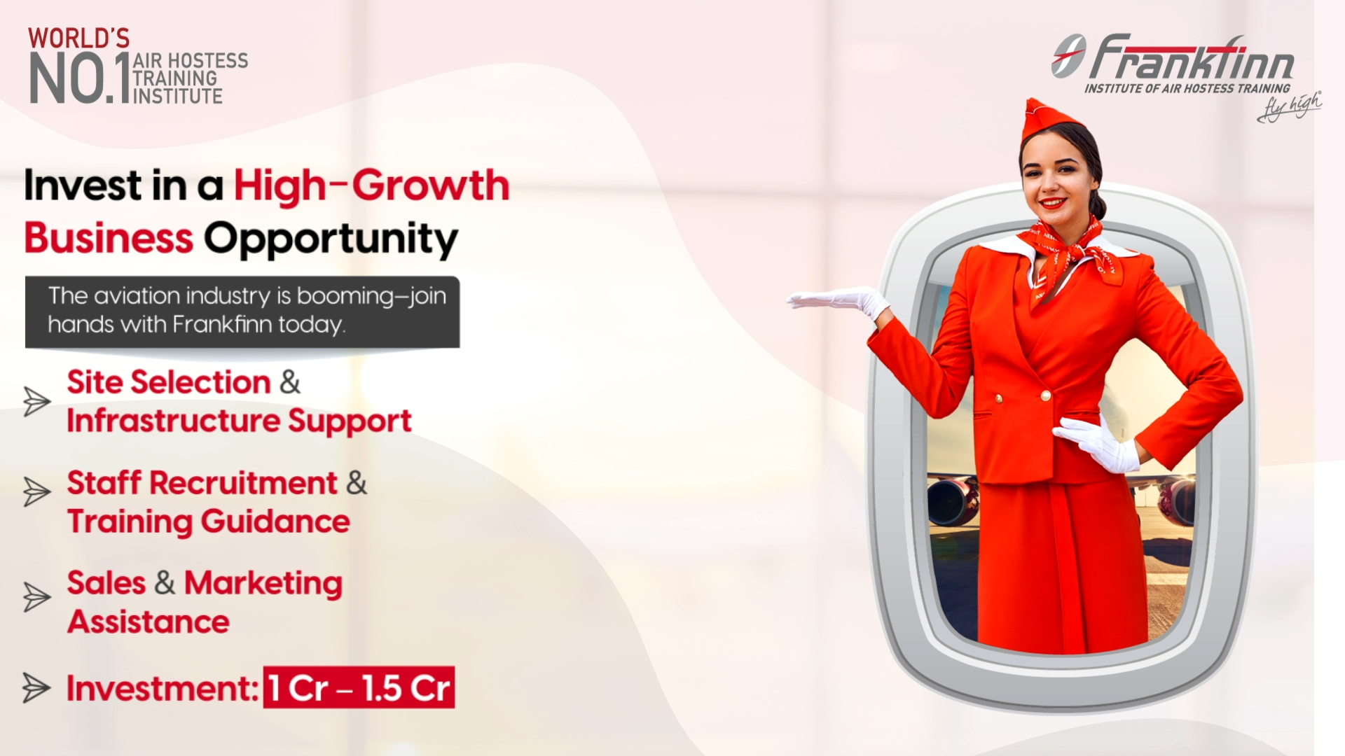 Frankfinn Institute of Air Hostess Training Facebook ad