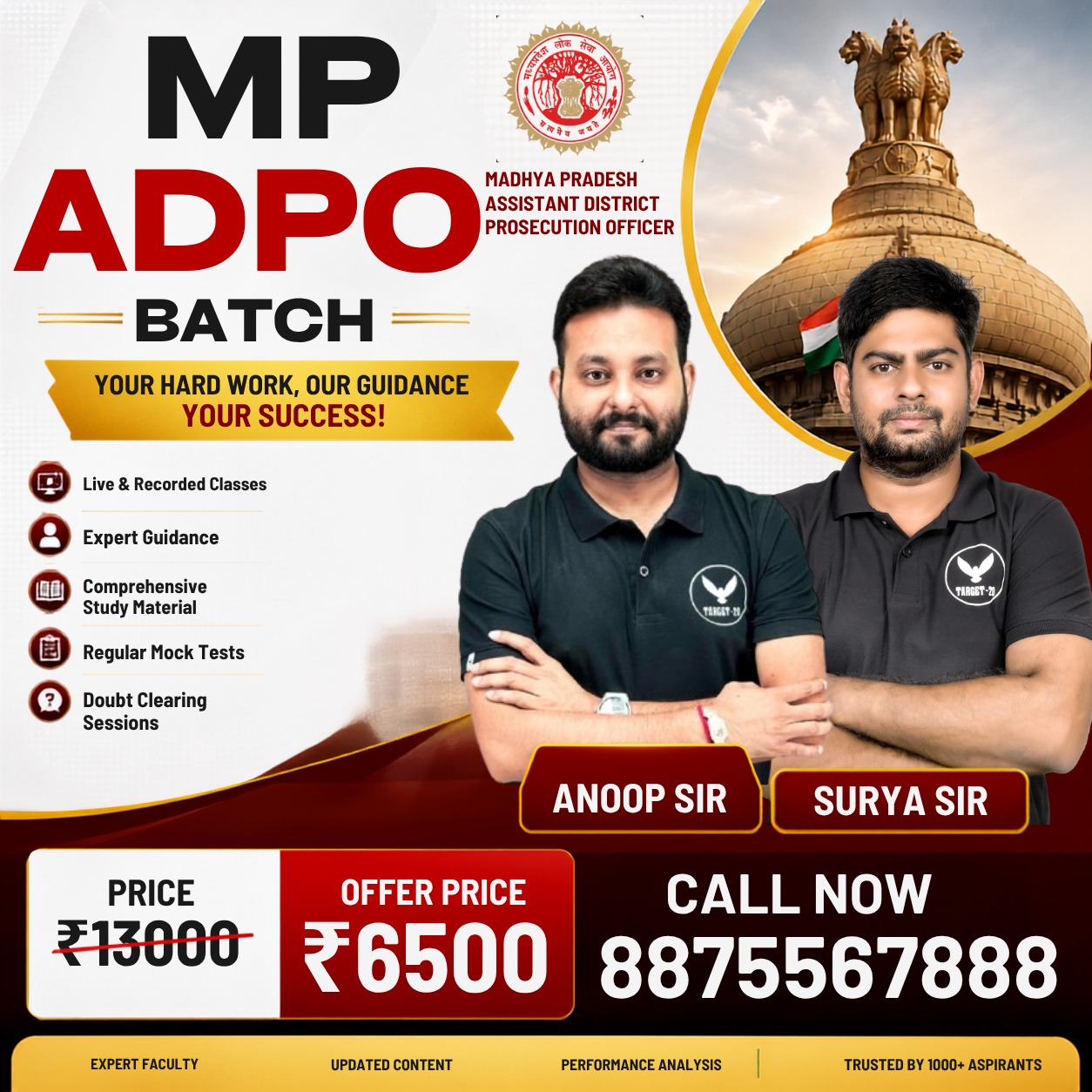 Target 20 Facebook ad: MP ADPO Complete Batch 2026 | Flat 50% OFF