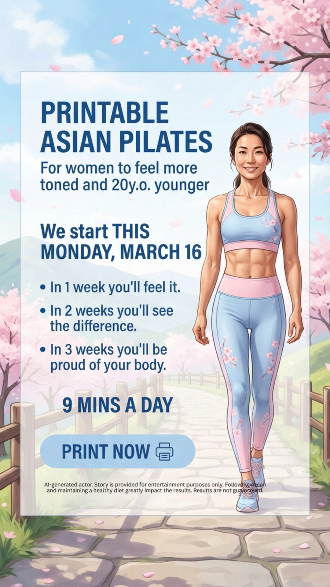 Pilates for 45+ beauties Facebook ad