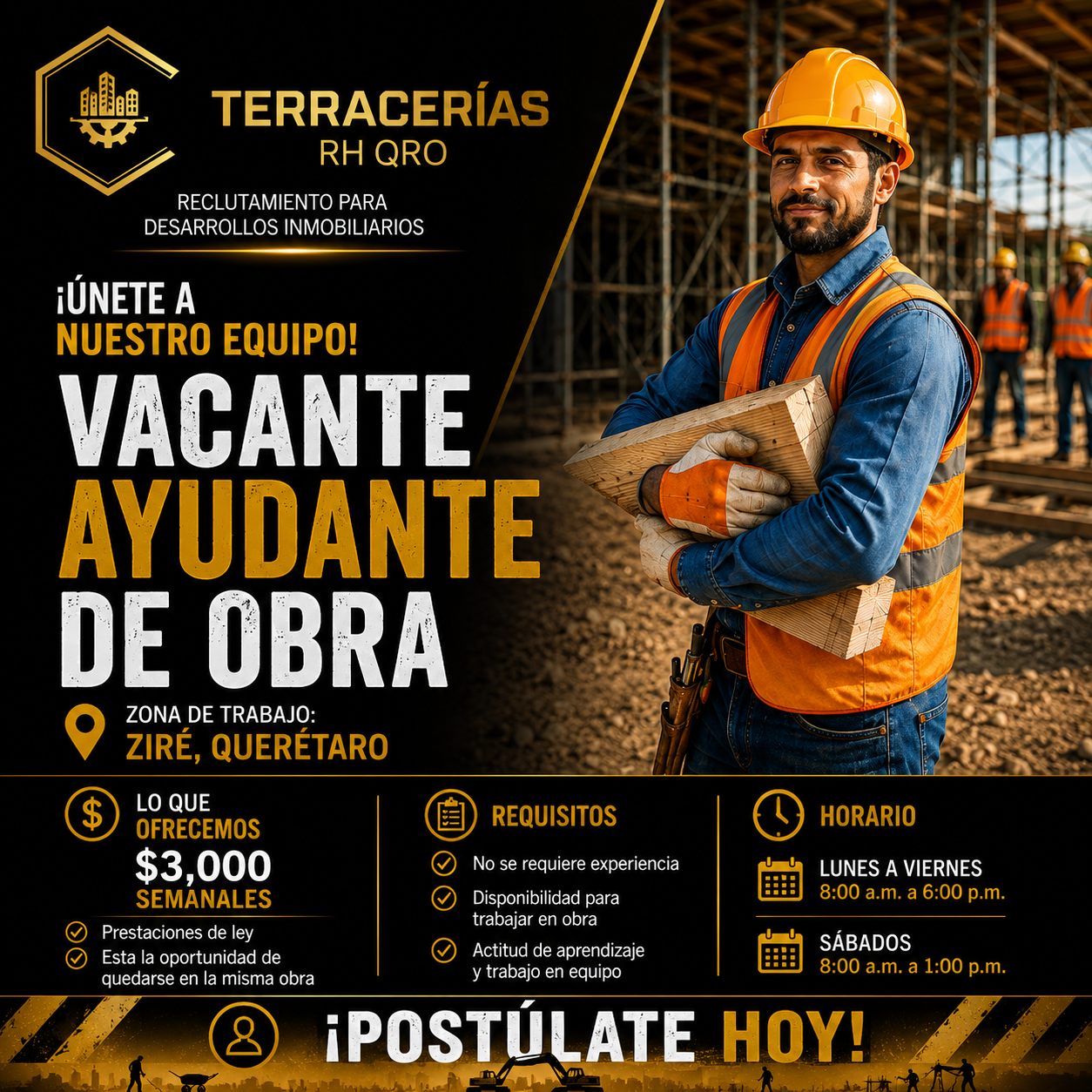 Empleos Terracería RH QRO Facebook ad: ¡ÚNETE A NUESTRO EQUIPO!