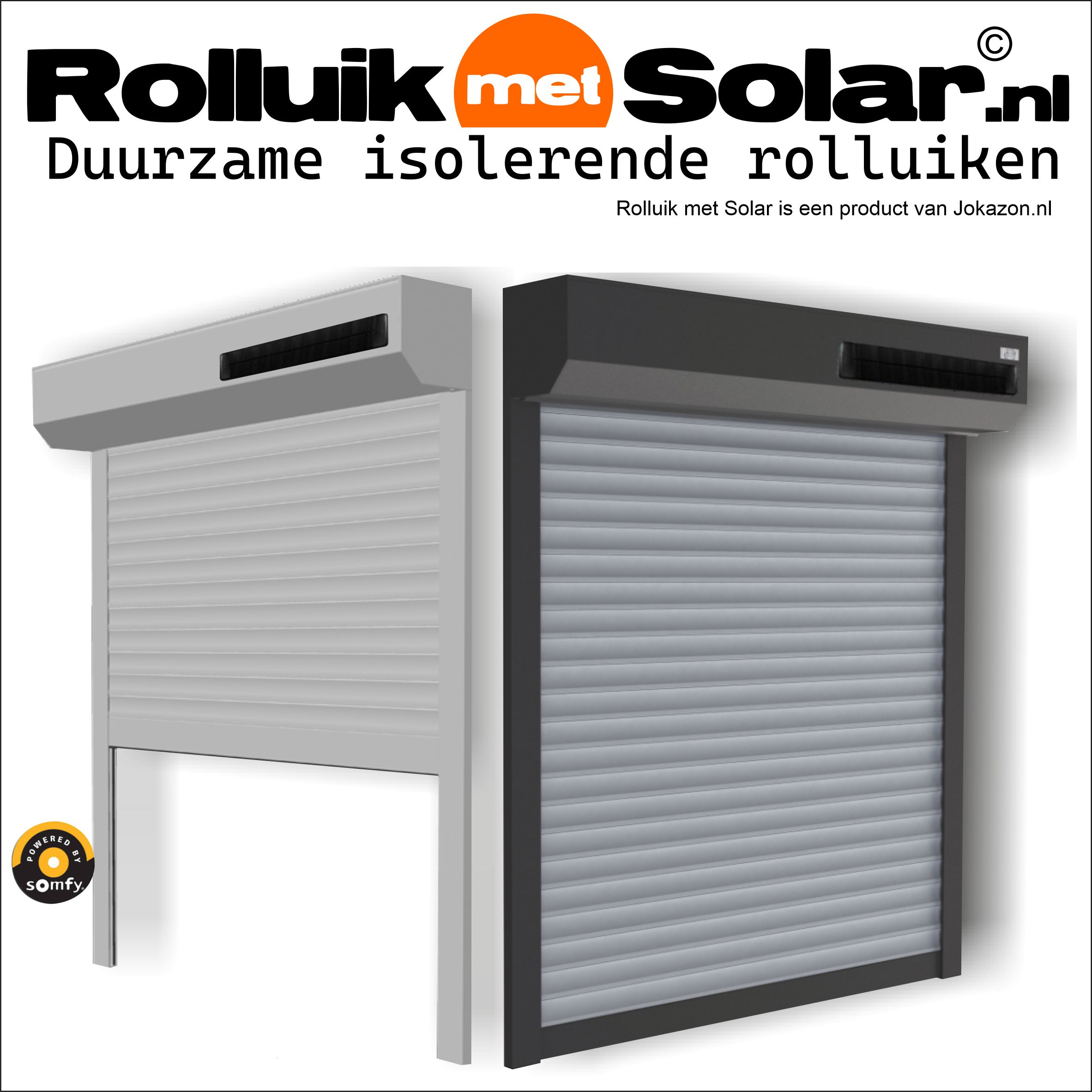 Jokazon Zonwering en Rolluiken Facebook ad: Rolluiken op Zonne-energie.