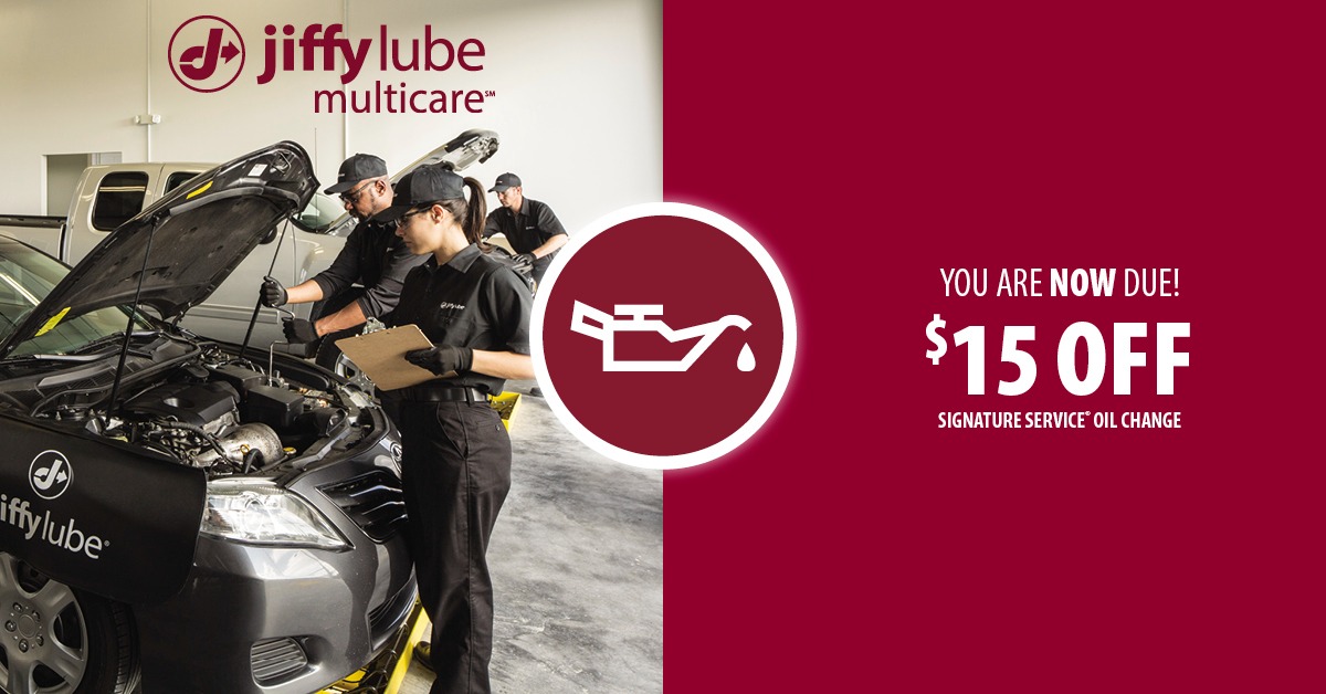 Lubricar Jiffy Lube Facebook ad: Enjoy Money Saving Offers at Jiffy Lube