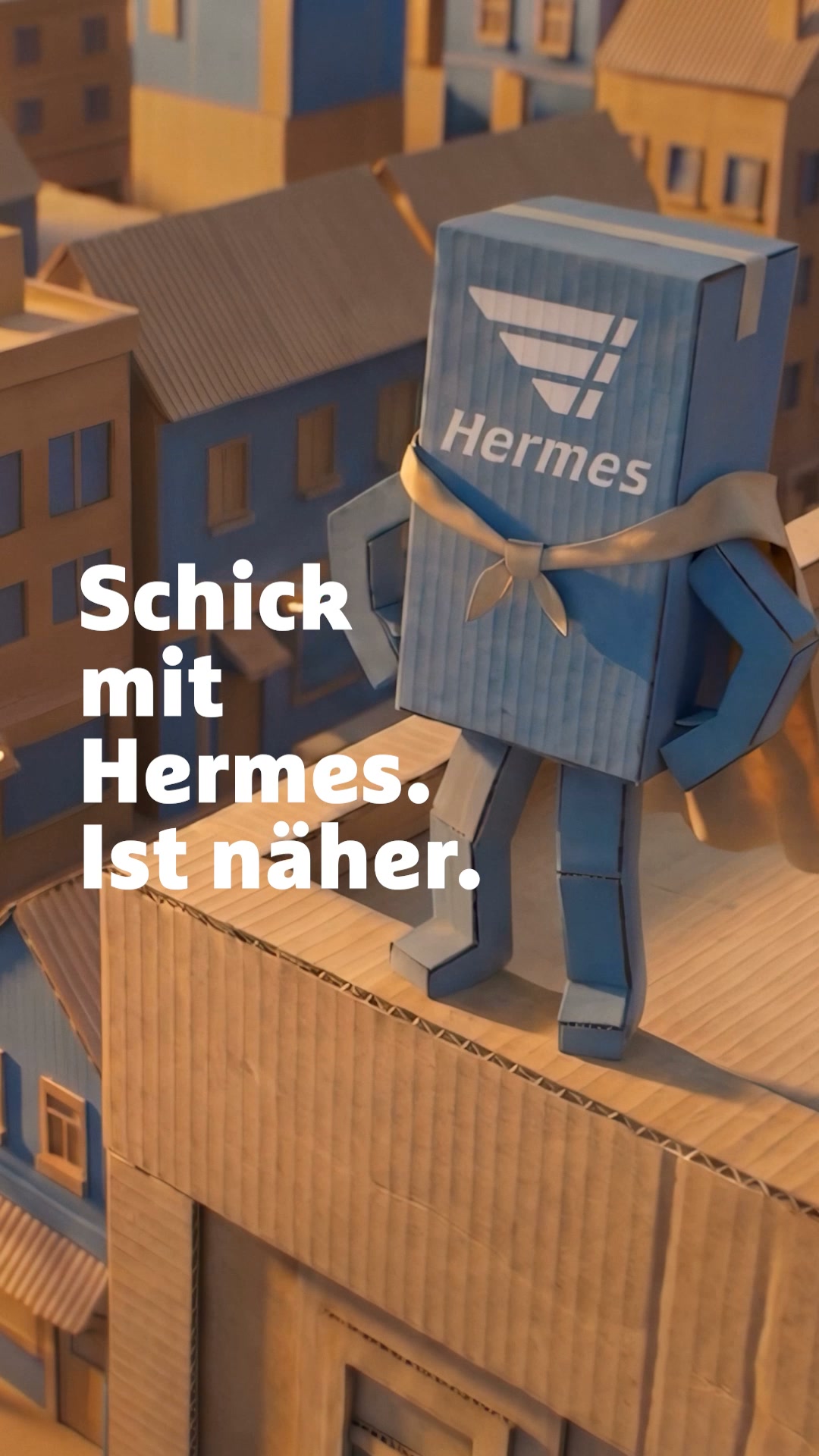 Hermes Logistik Facebook ad: Schick mit Hermes.