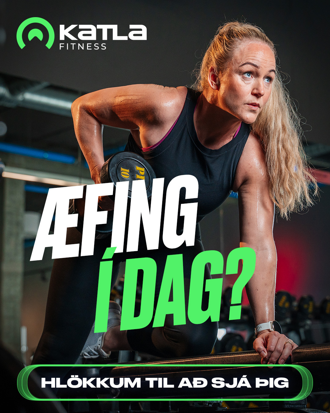 Katla Fitness Facebook ad: Æfing í dag?
