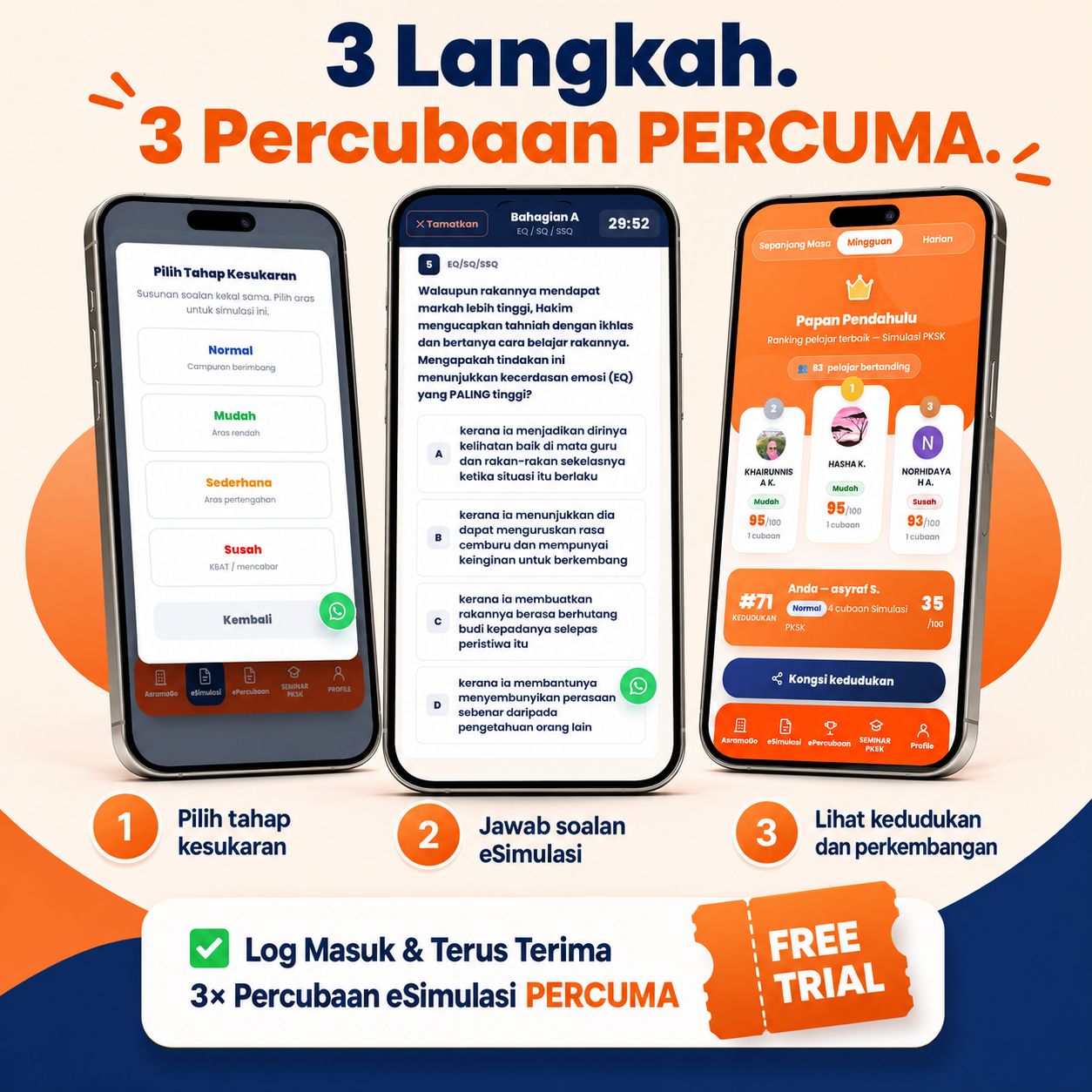 eTuisyen.my Facebook ad: Cuba PERCUMA, eSimulasi PKSK