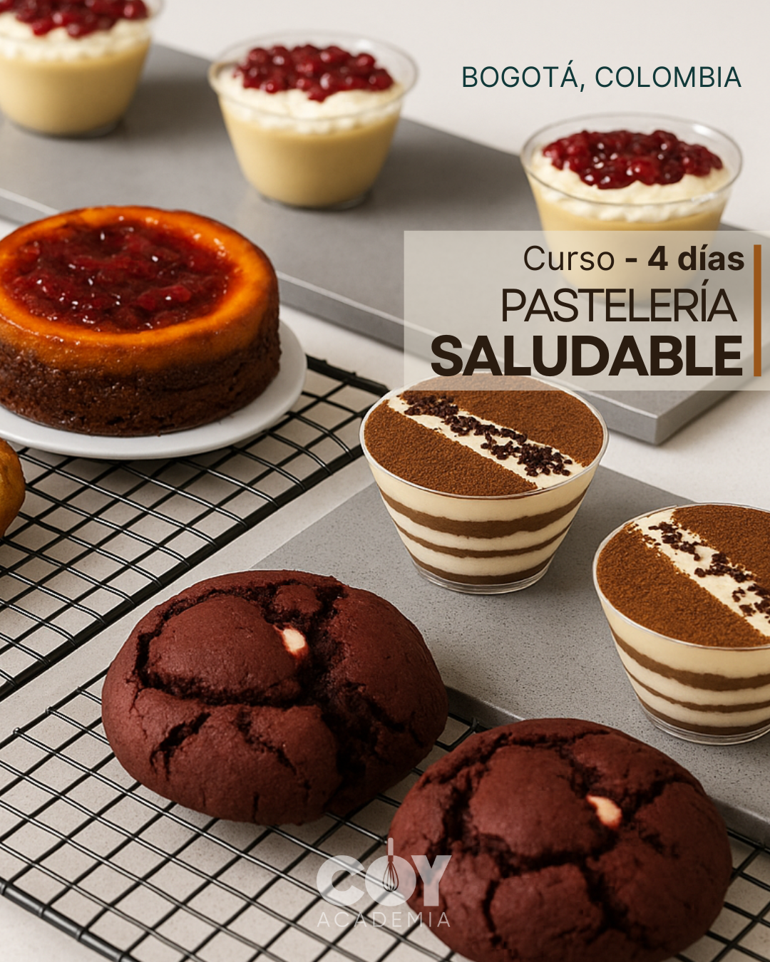 COY Academia de pastelería Facebook ad: Chatea con nosotros