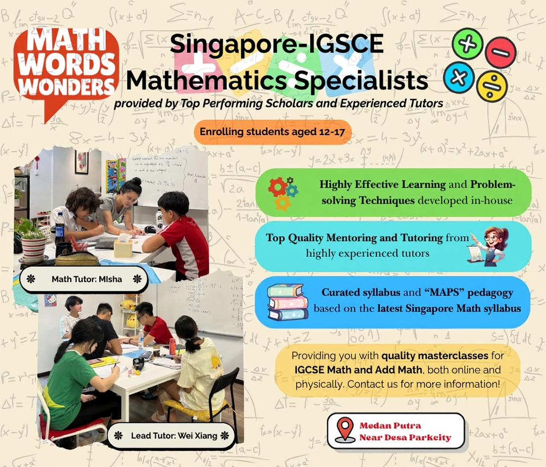 Math, Words & Wonders Facebook ad