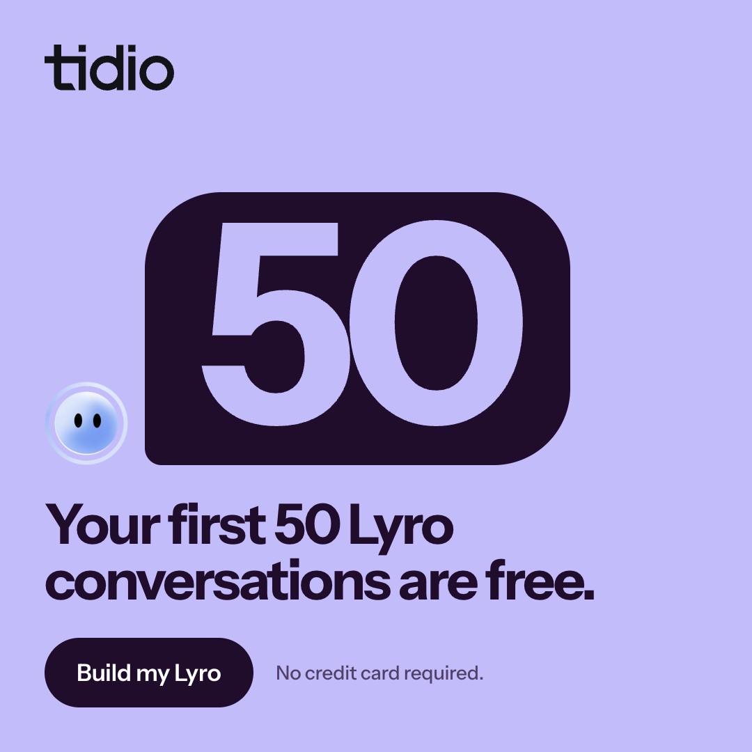 Tidio Facebook ad: Stop paying to answer the same question