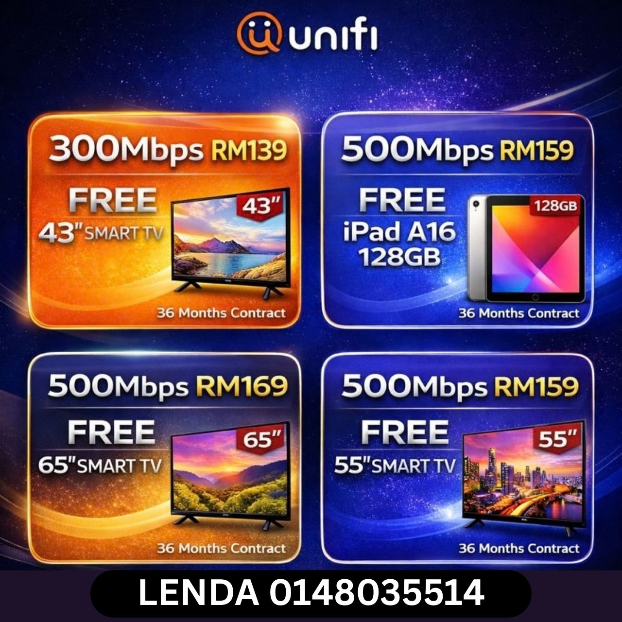 Unifi Fibre Registration Facebook ad