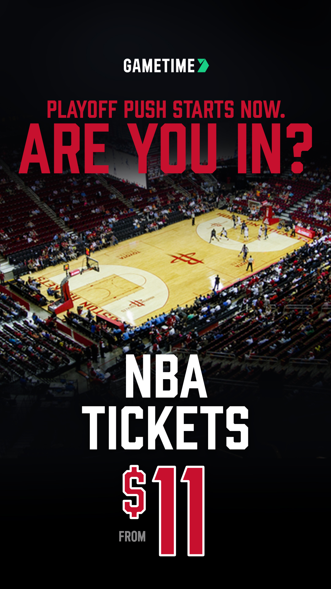 Gametime Facebook ad