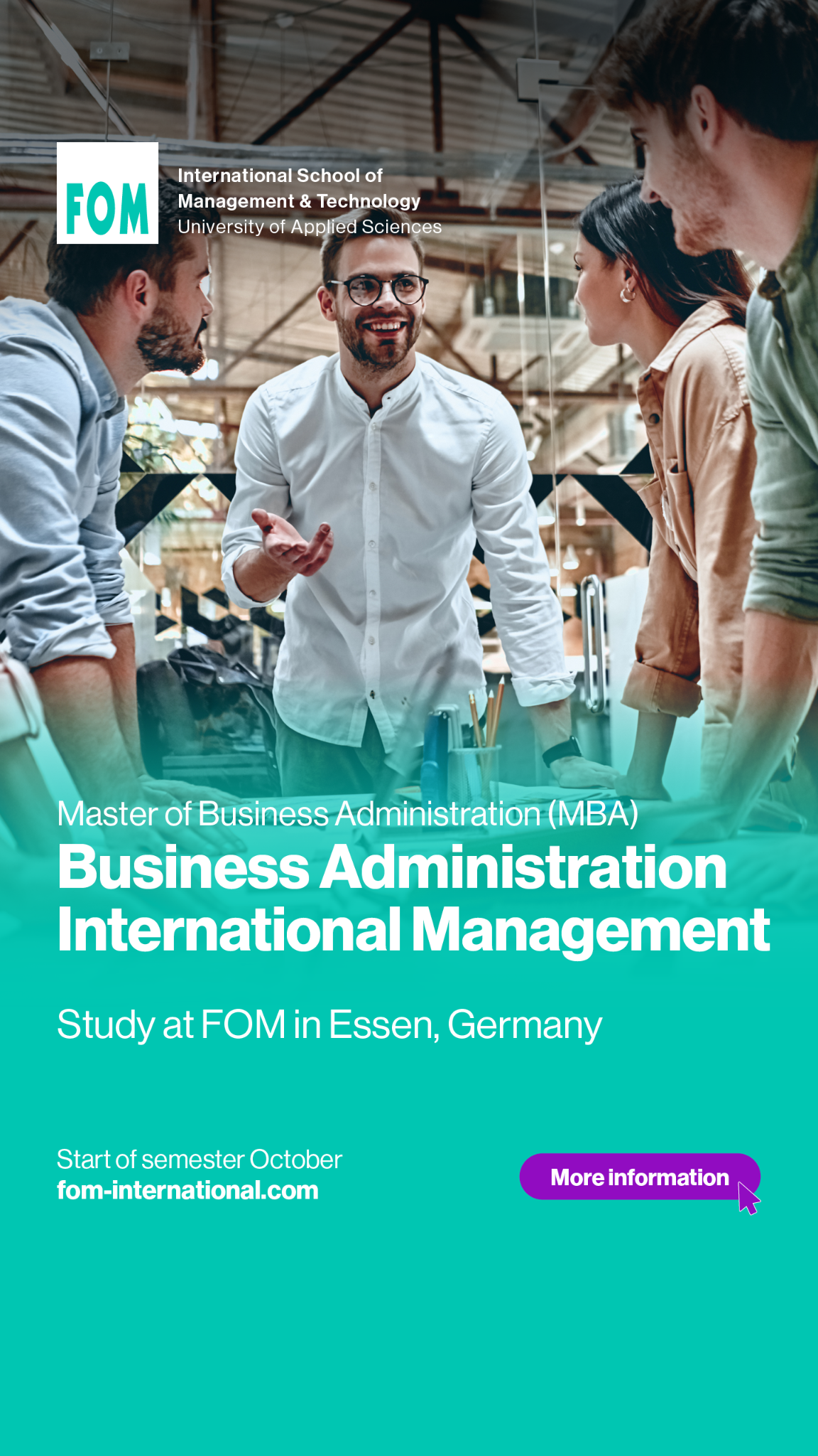 FOM University Facebook ad