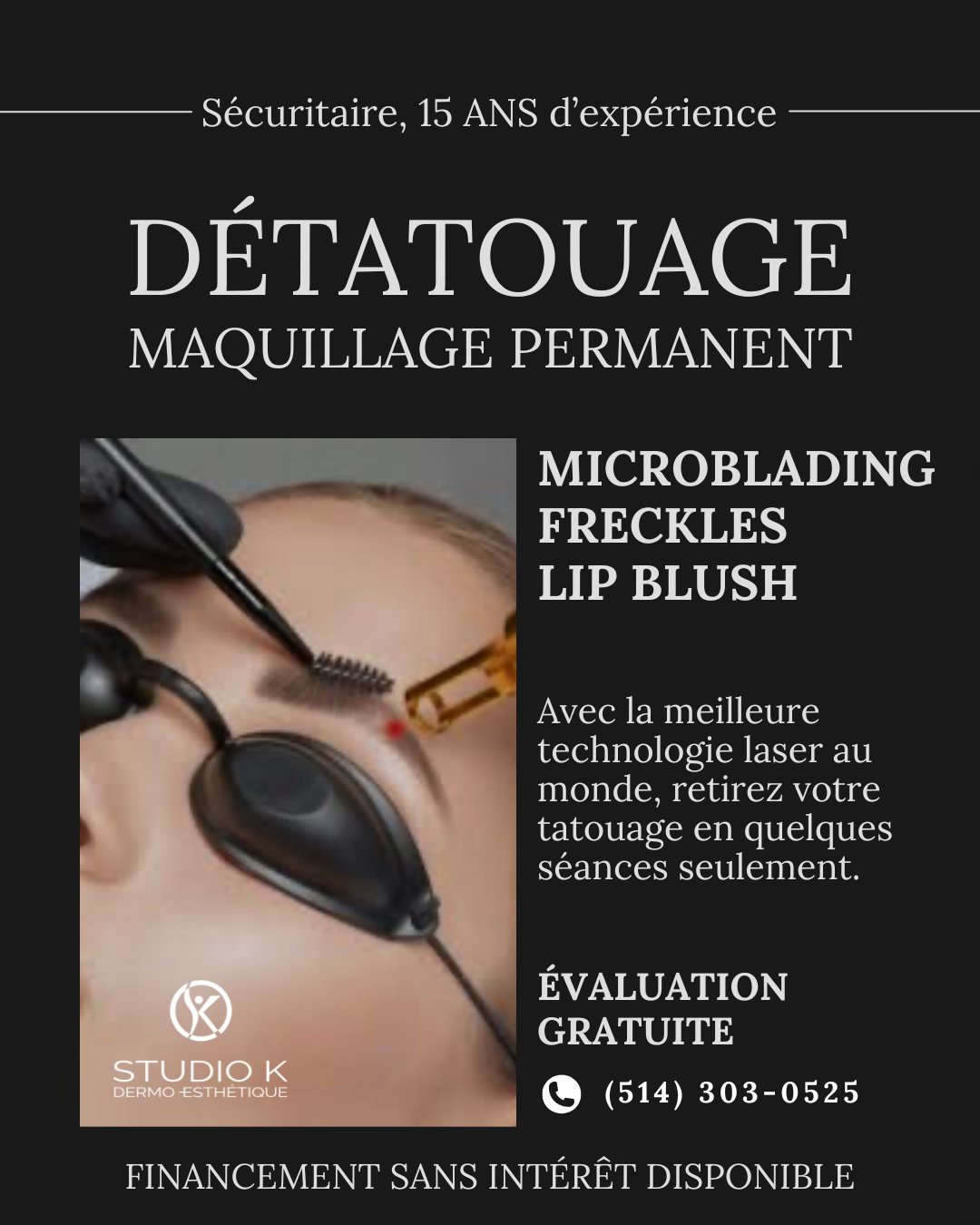 Studio K Dermo-Esthétique Facebook ad: Obtenez une consultation gratuite