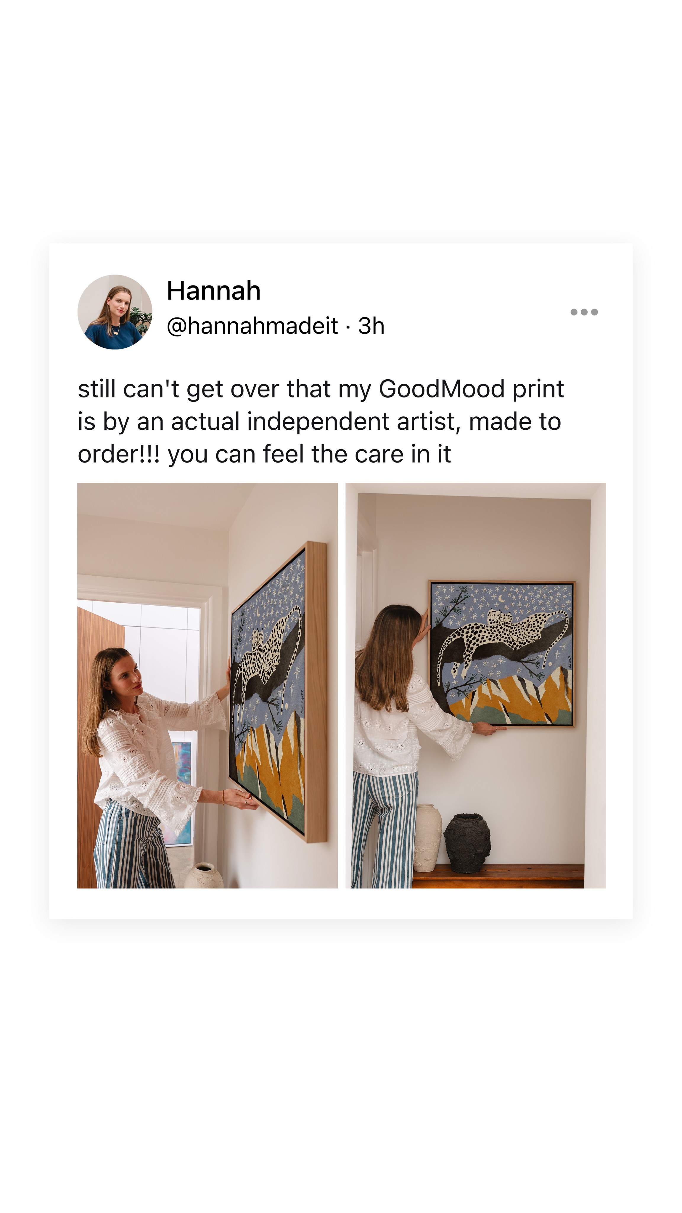 GoodMood Facebook ad: Discover art that transforms your space