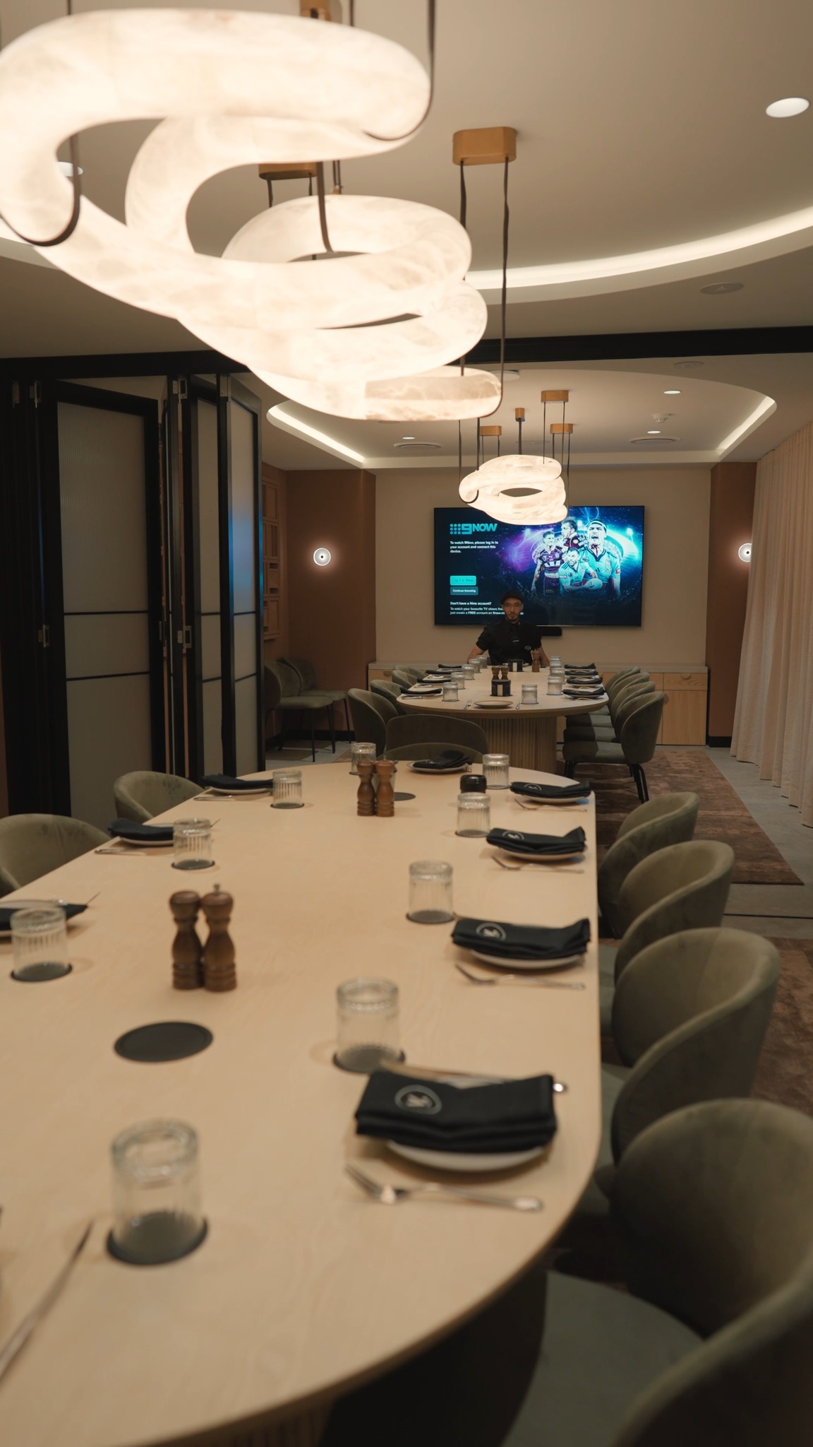 Volcanos Steakhouse Facebook ad: First the steaks, now your own private room.