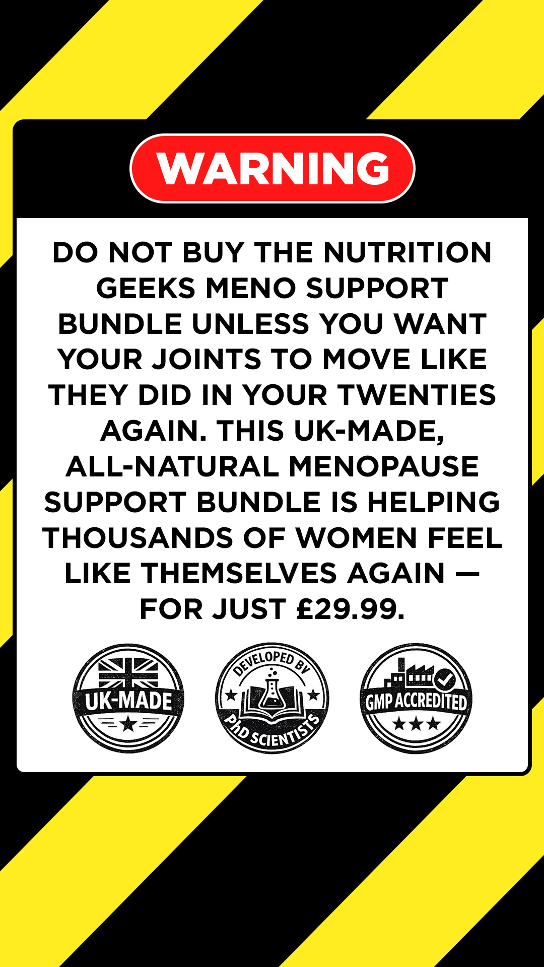 Nutrition Geeks Facebook ad