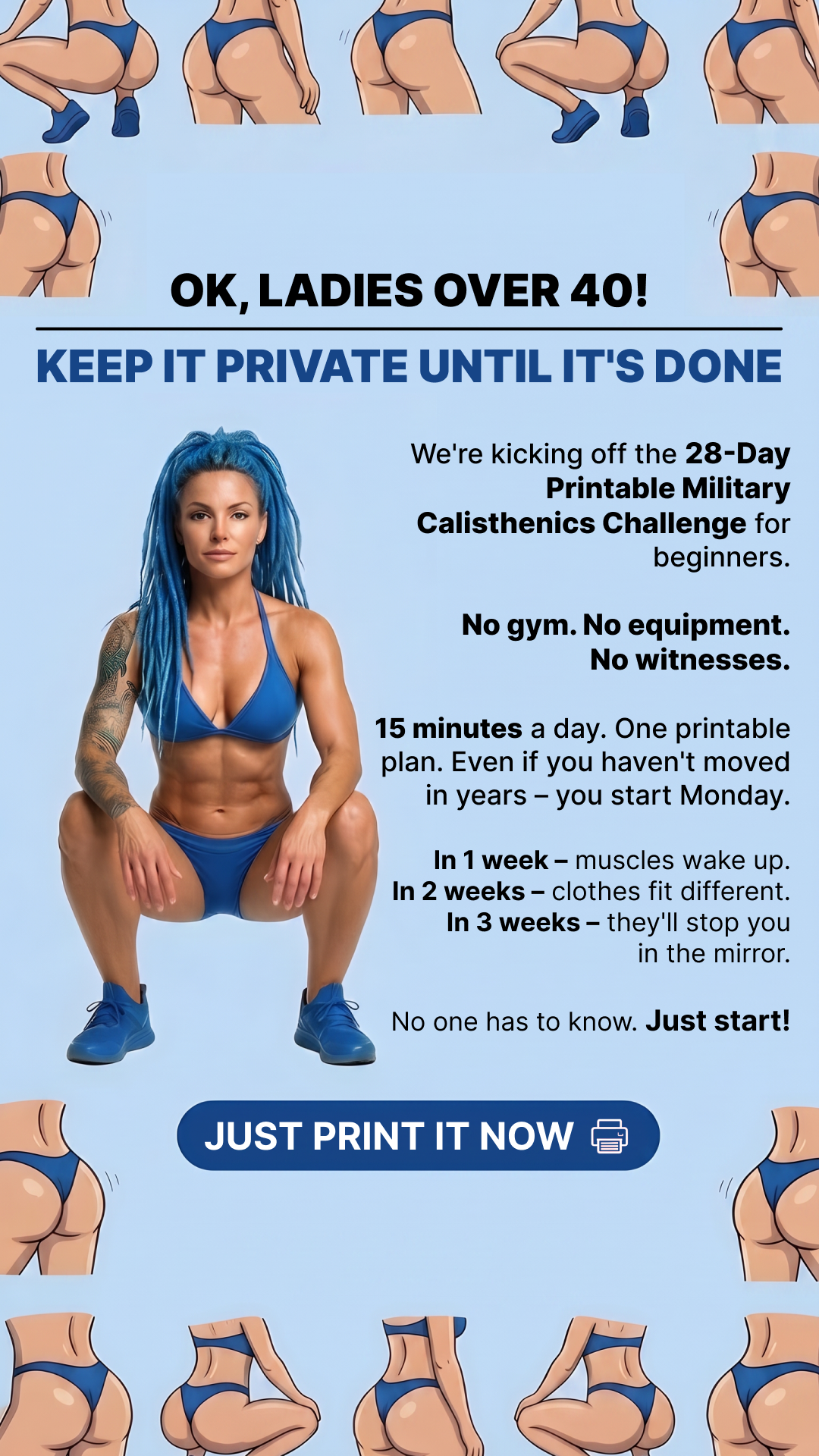 28 Day Challenge. Facebook ad: Get Your Training Plan