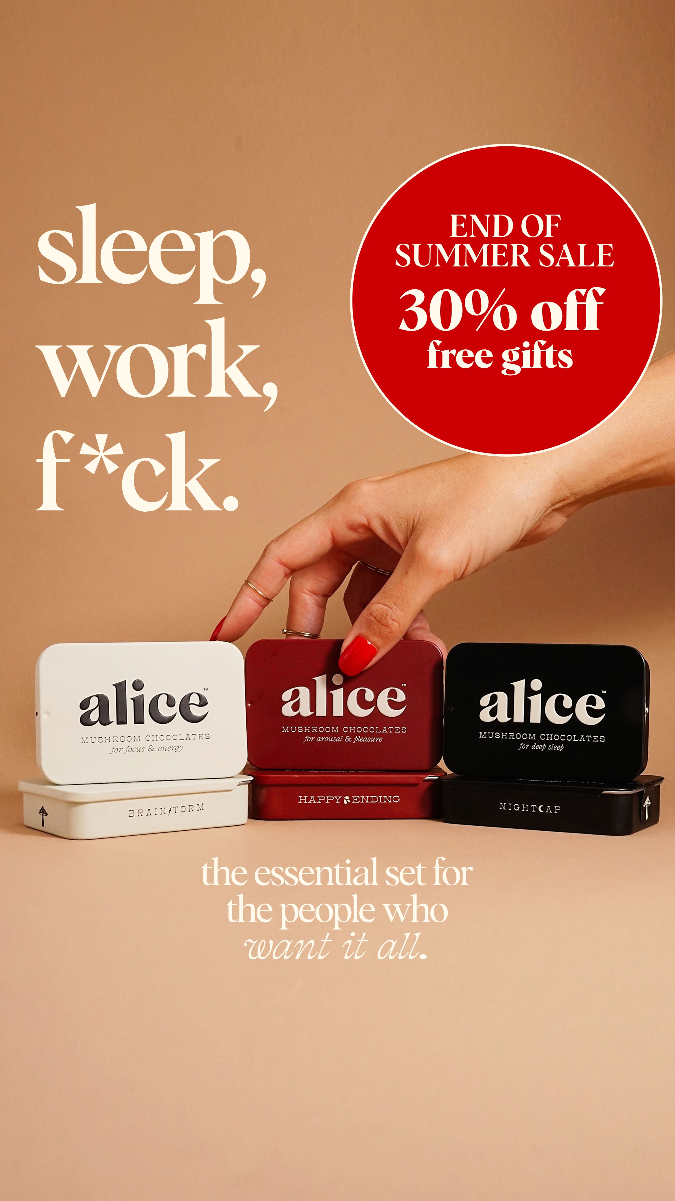 Alice Mushrooms Facebook ad