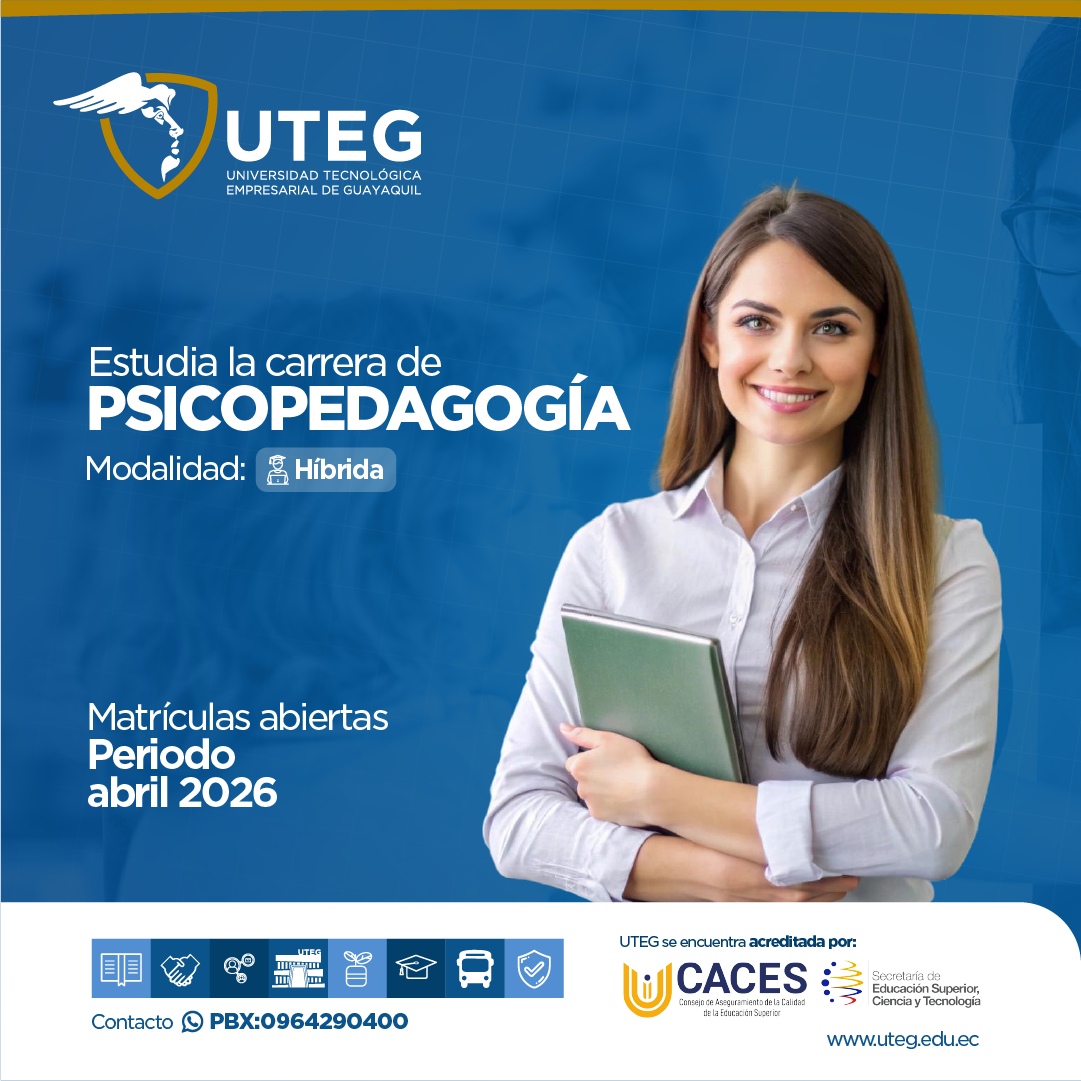 Universidad Tecnológica Empresarial de Guayaquil (UTEG) Facebook ad: Esta es tu oportunidad para estudiar en una…