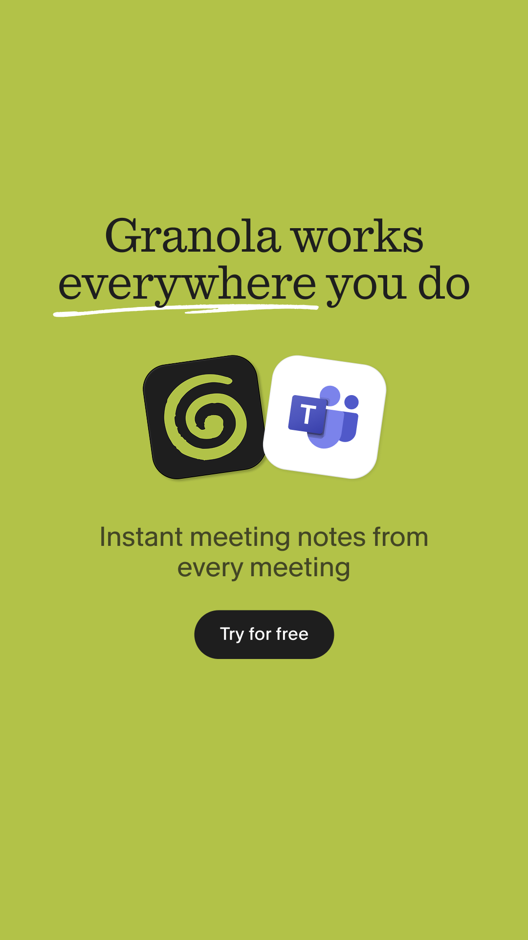 Granola ai Facebook ad