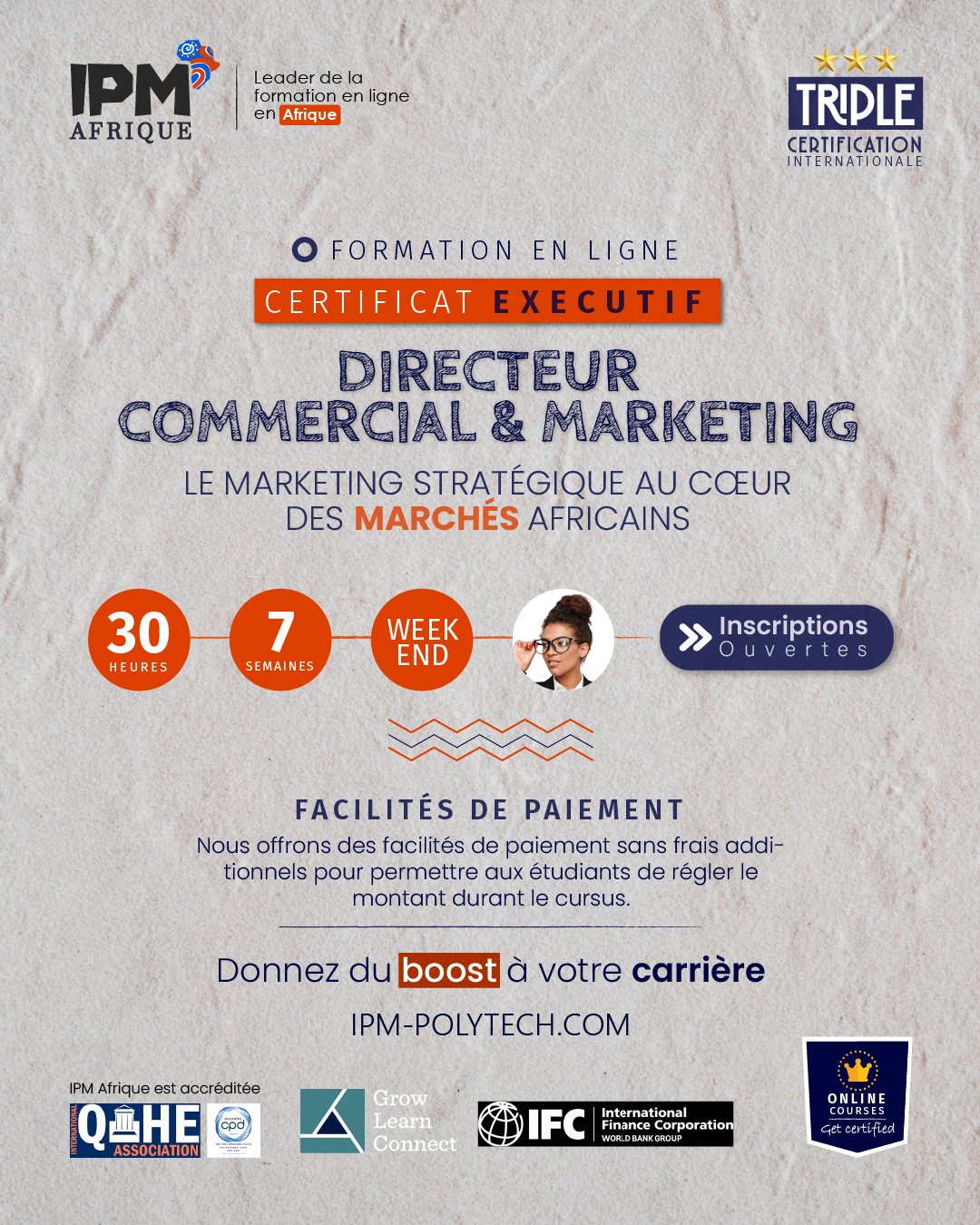 IPM- Institut polytechnique de Marrakech Facebook ad