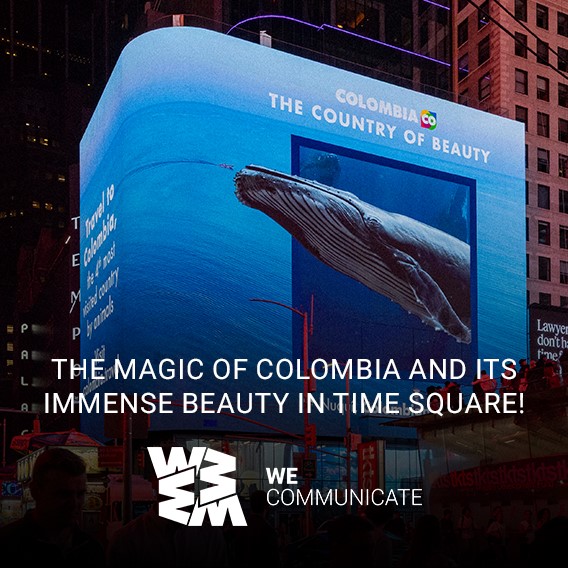 We Communicate Facebook ad: The Country of Beauty takes over Times Square…