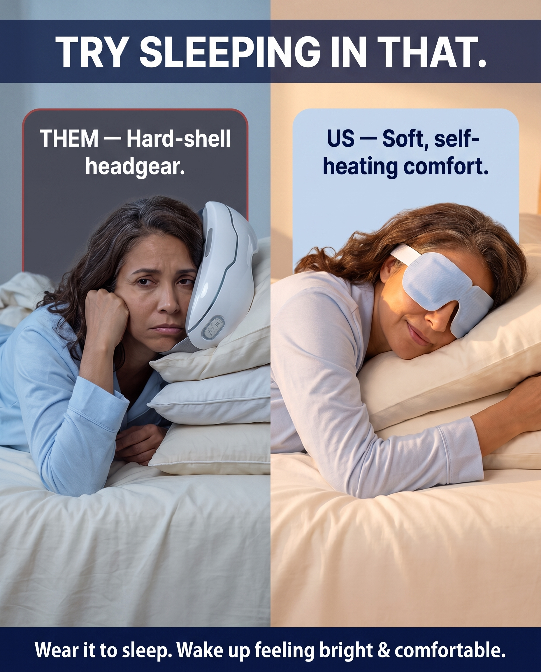 Novlora Facebook ad: Try sleeping in that