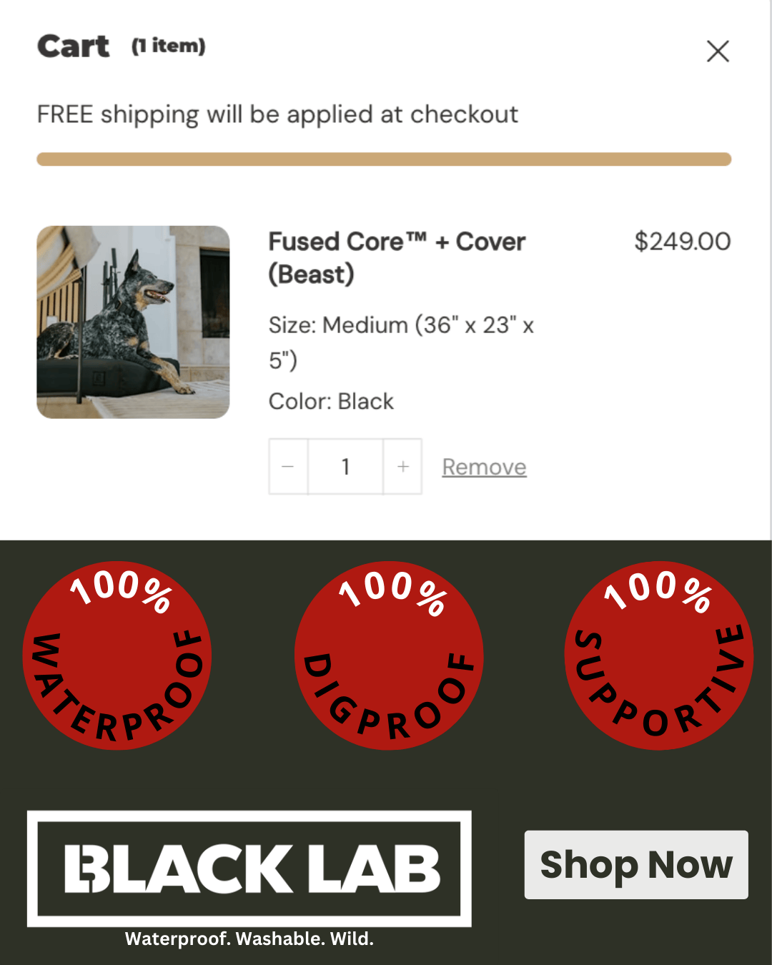 Black Lab Brands Facebook ad