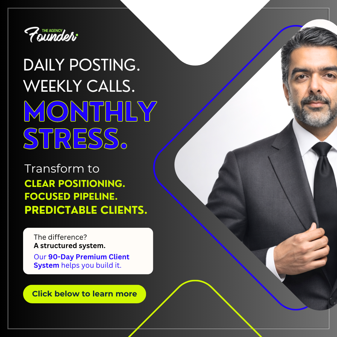 Theagencyfounder Facebook ad: Fix Your Agency in 90 Days