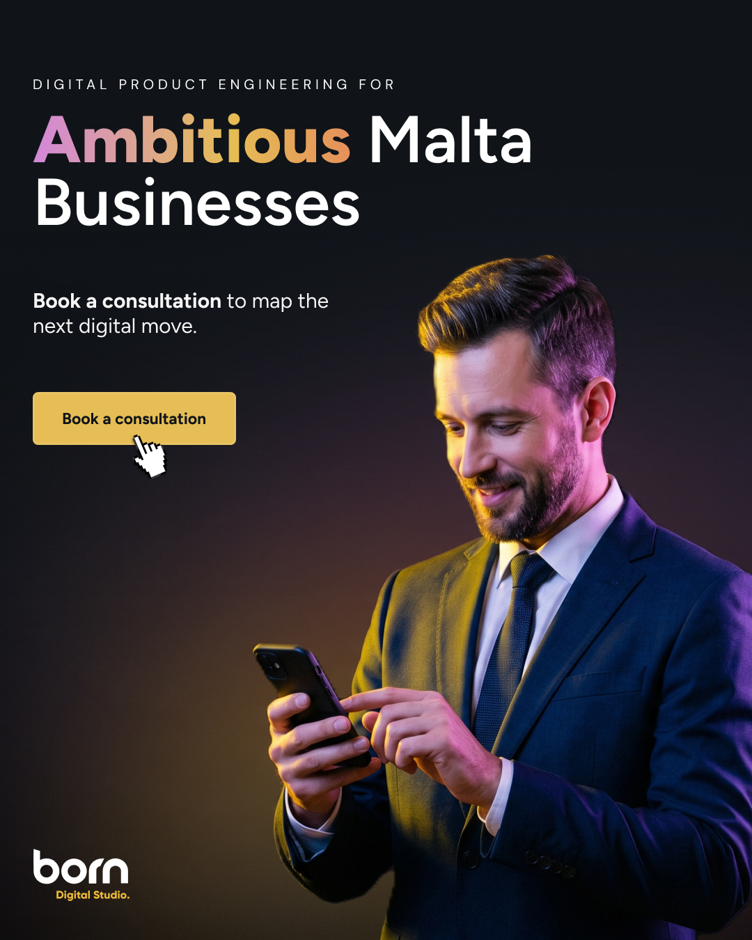 Born Digital Facebook ad: Businesses in Malta do not need more digital…