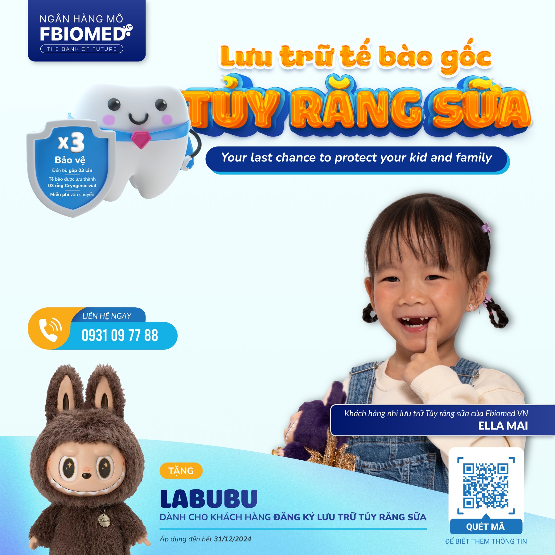 Ngân hàng Mô Fbiomed VN Facebook ad: LƯU TRỮ TUỶ RĂNG SỮA - CƠ HỘI…