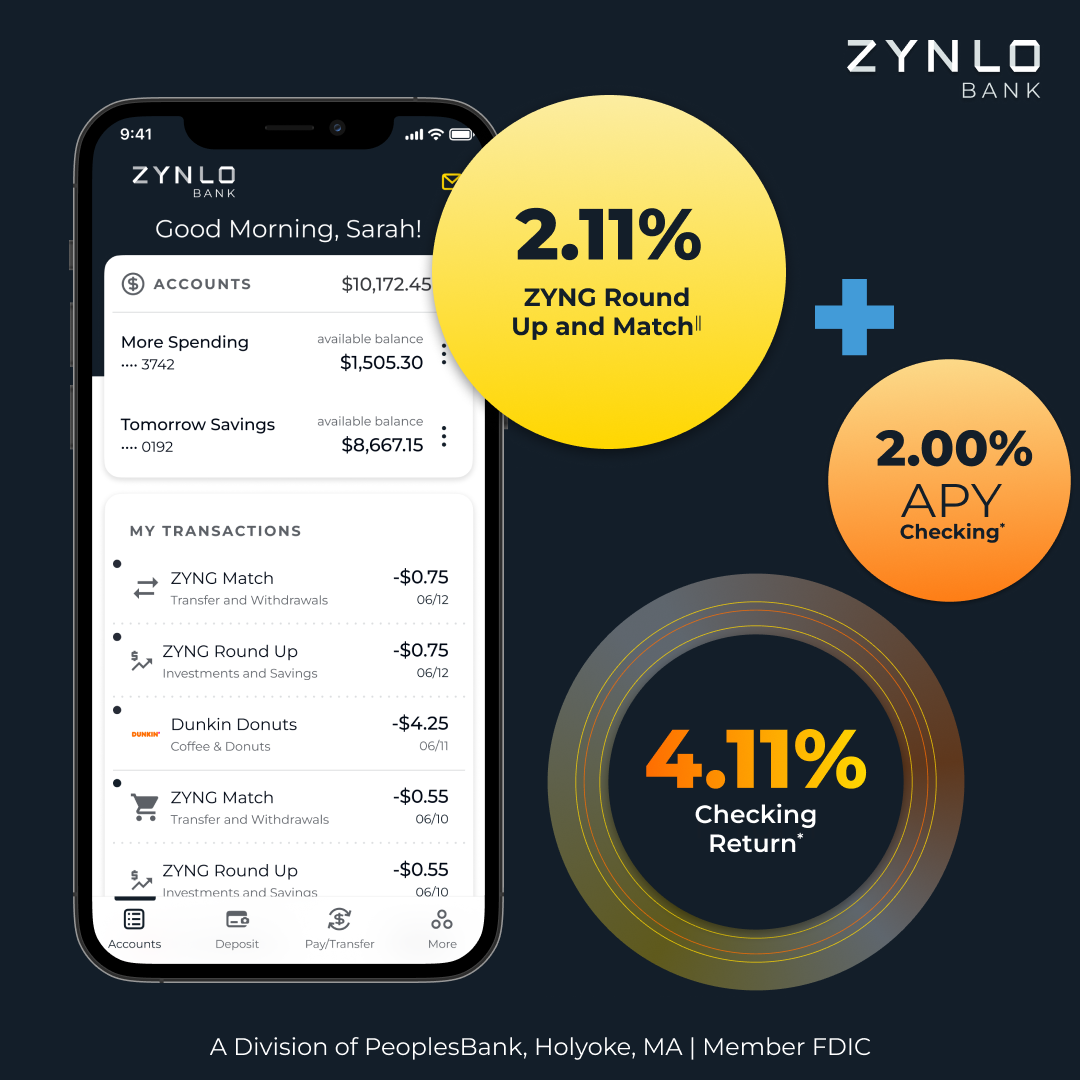 ZYNLO Bank Facebook ad: Maximize Your Money