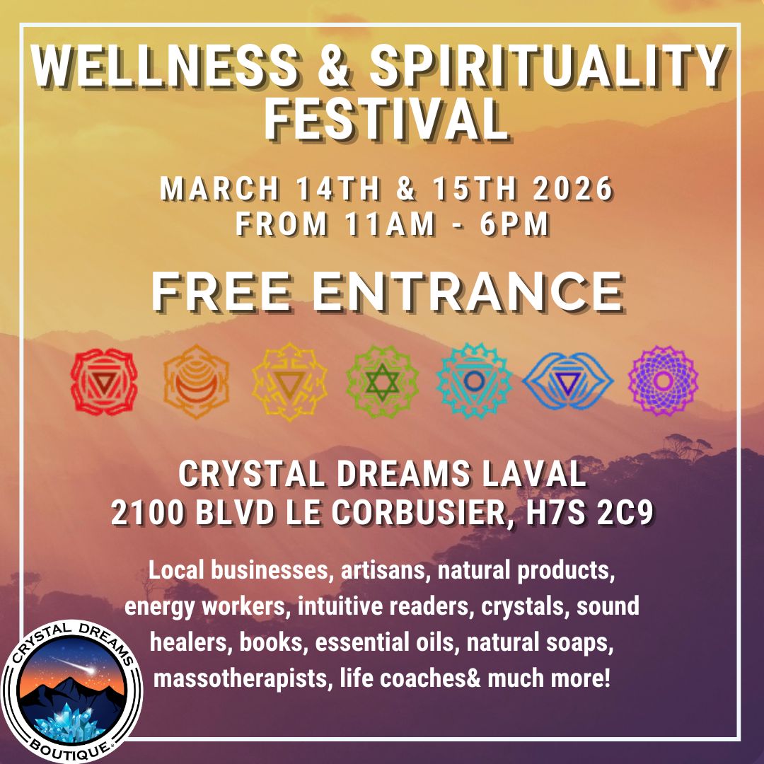 Crystal Dreams Facebook ad: Wellness & Spirituality Festival / Festival de bien-être…