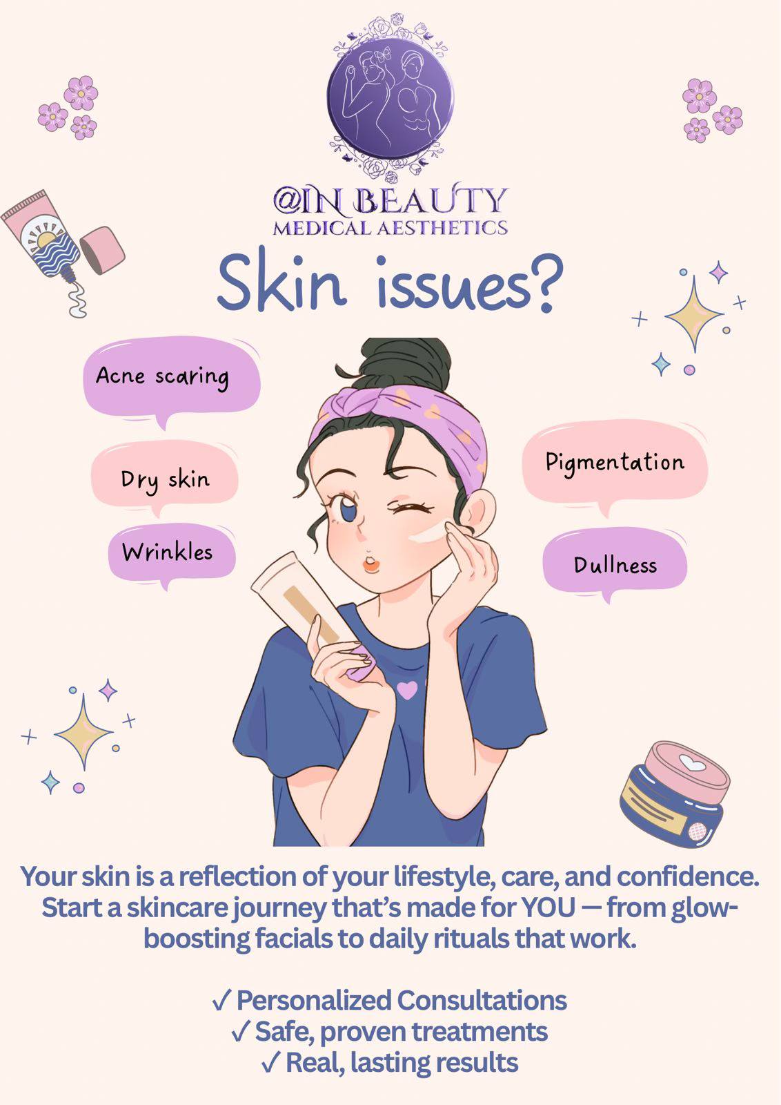 InBeauty Medical Aesthetics Facebook ad: Reveal Your Best Skin