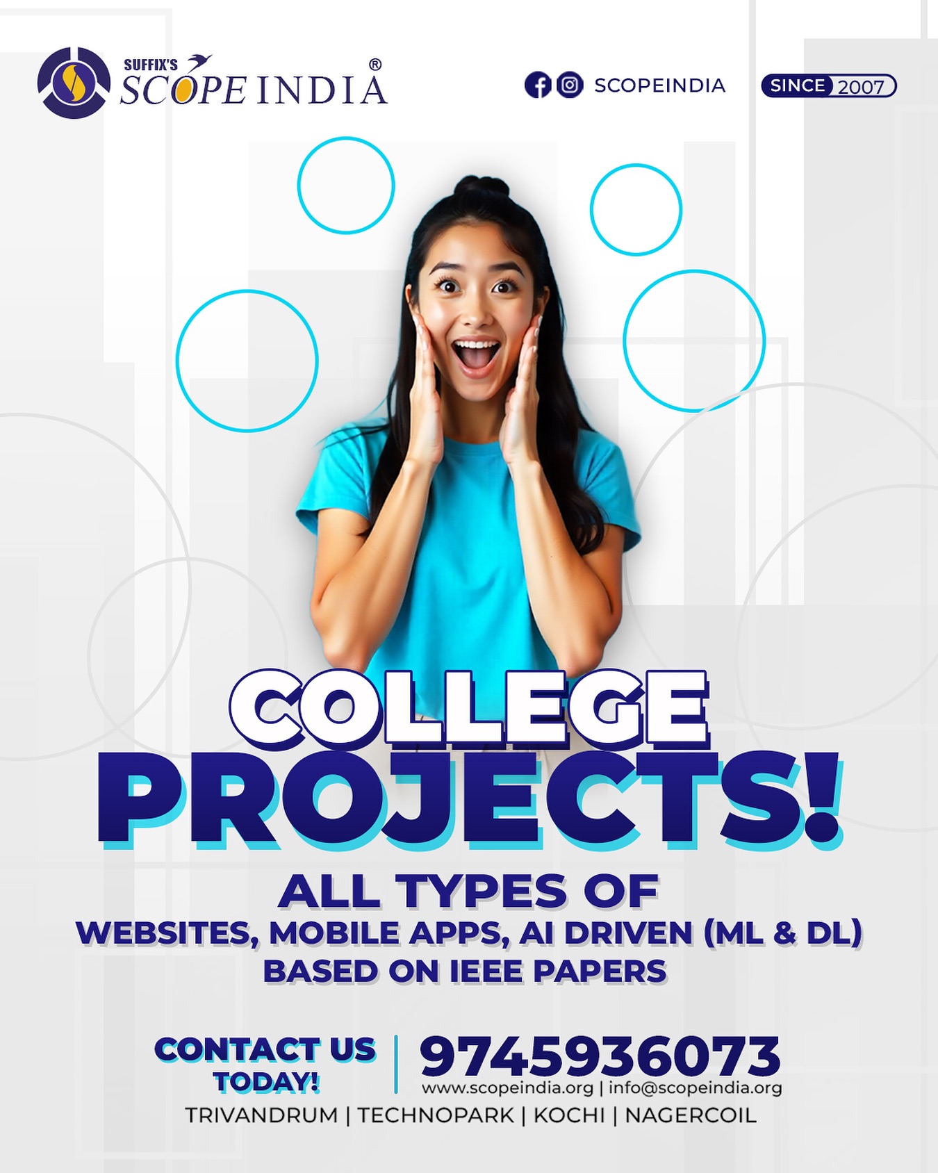 SCOPE INDIA Facebook ad: Turn Your College Project Into a Career Launcher